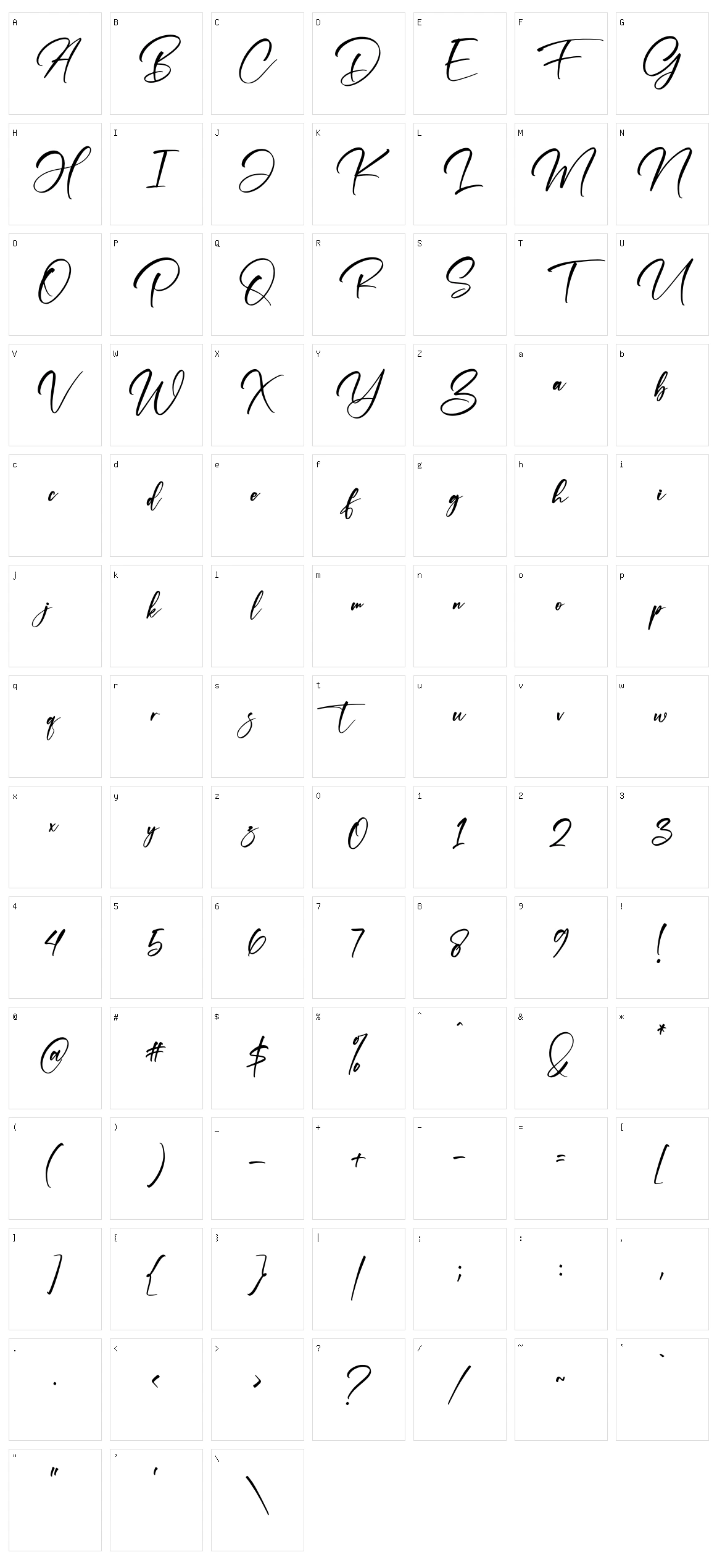 Hayrittius Character Set