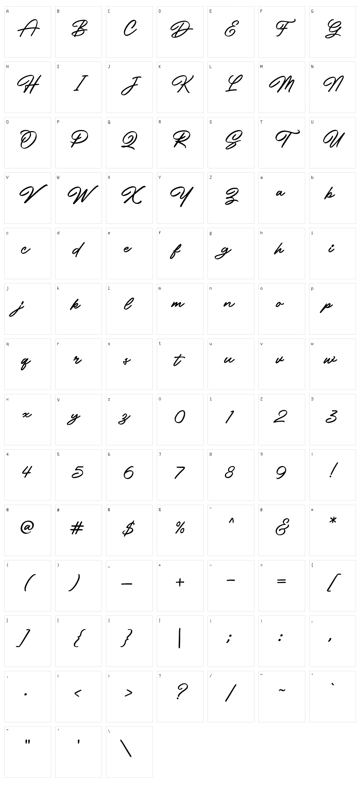 Haystack Character Set
