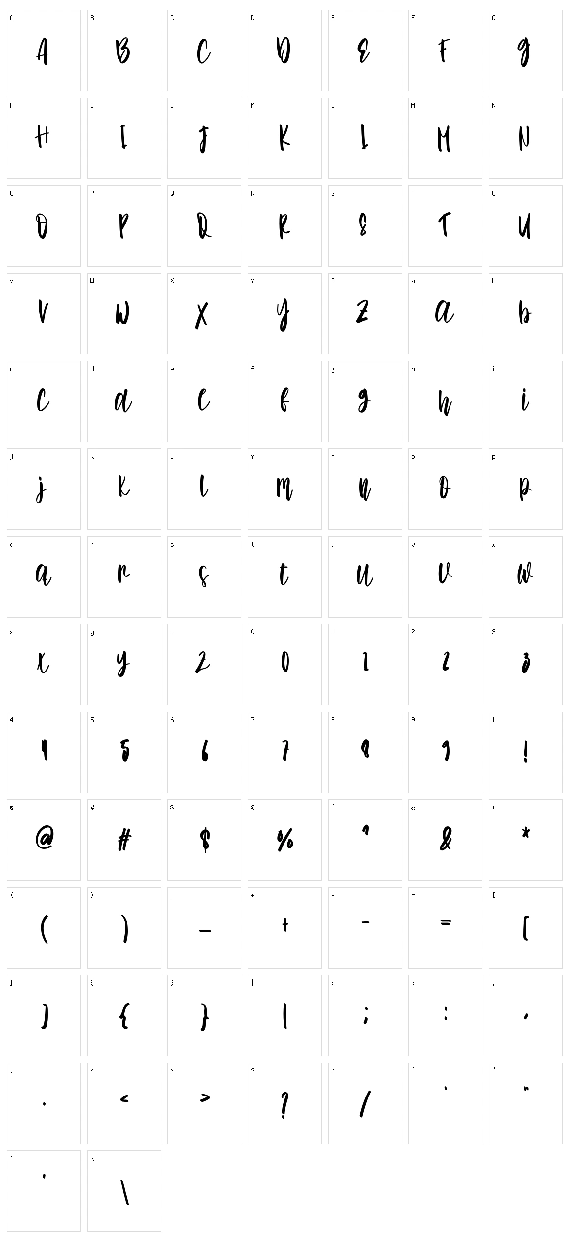 Heart Character Set