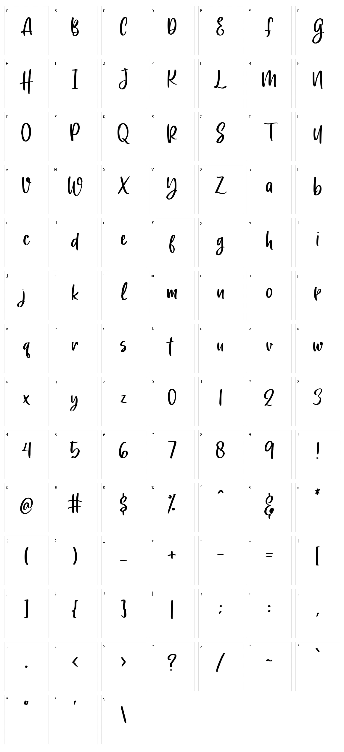 Heart Memory Character Set