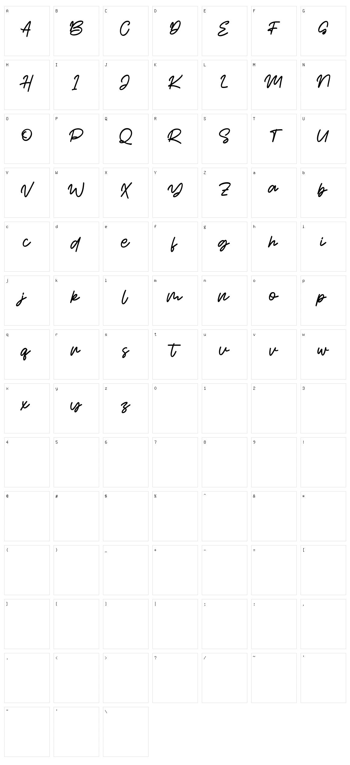 Heartales Character Set