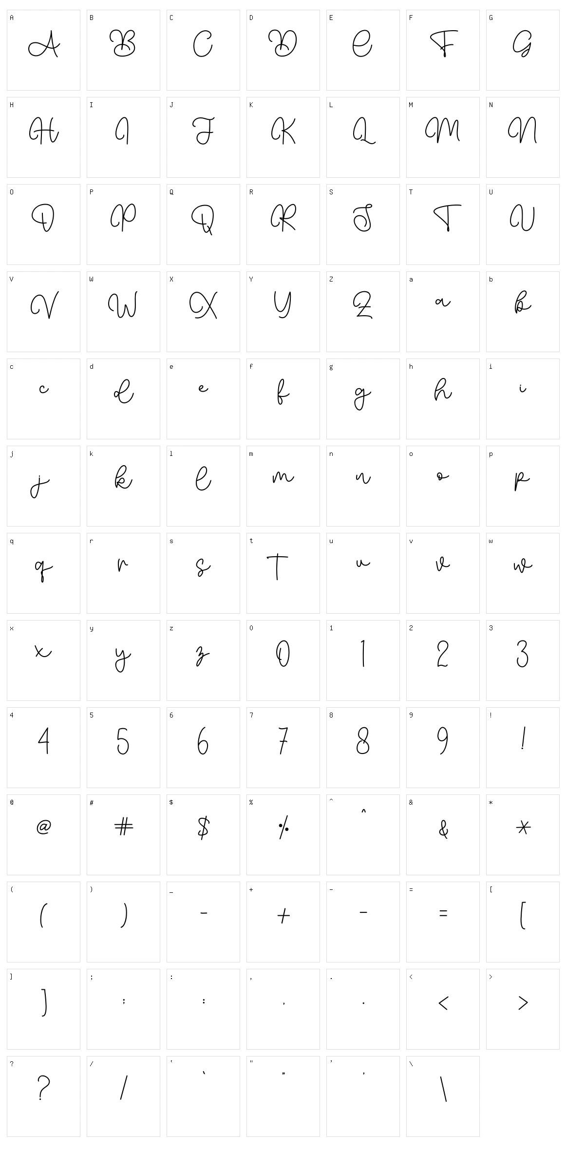 Heartline Character Set
