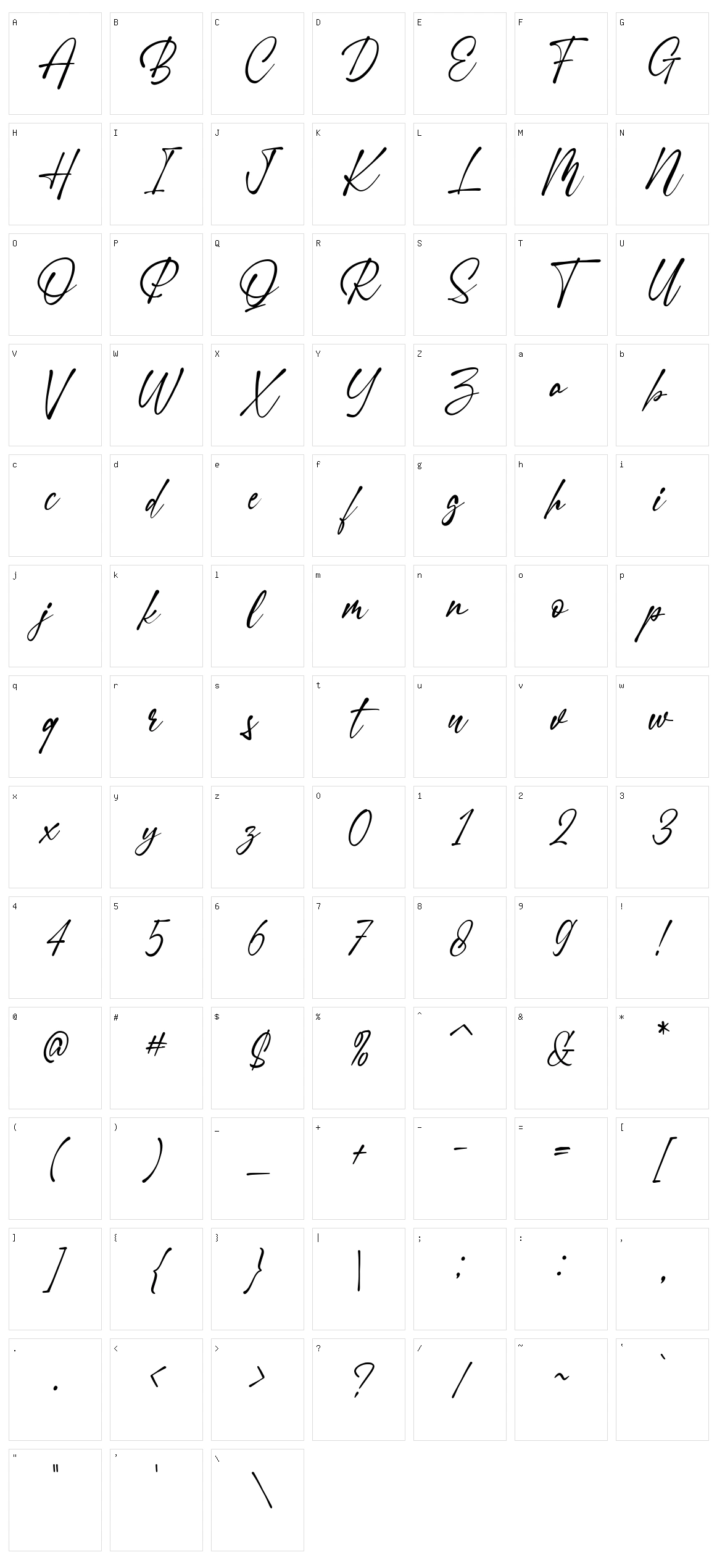 Heatting Character Set