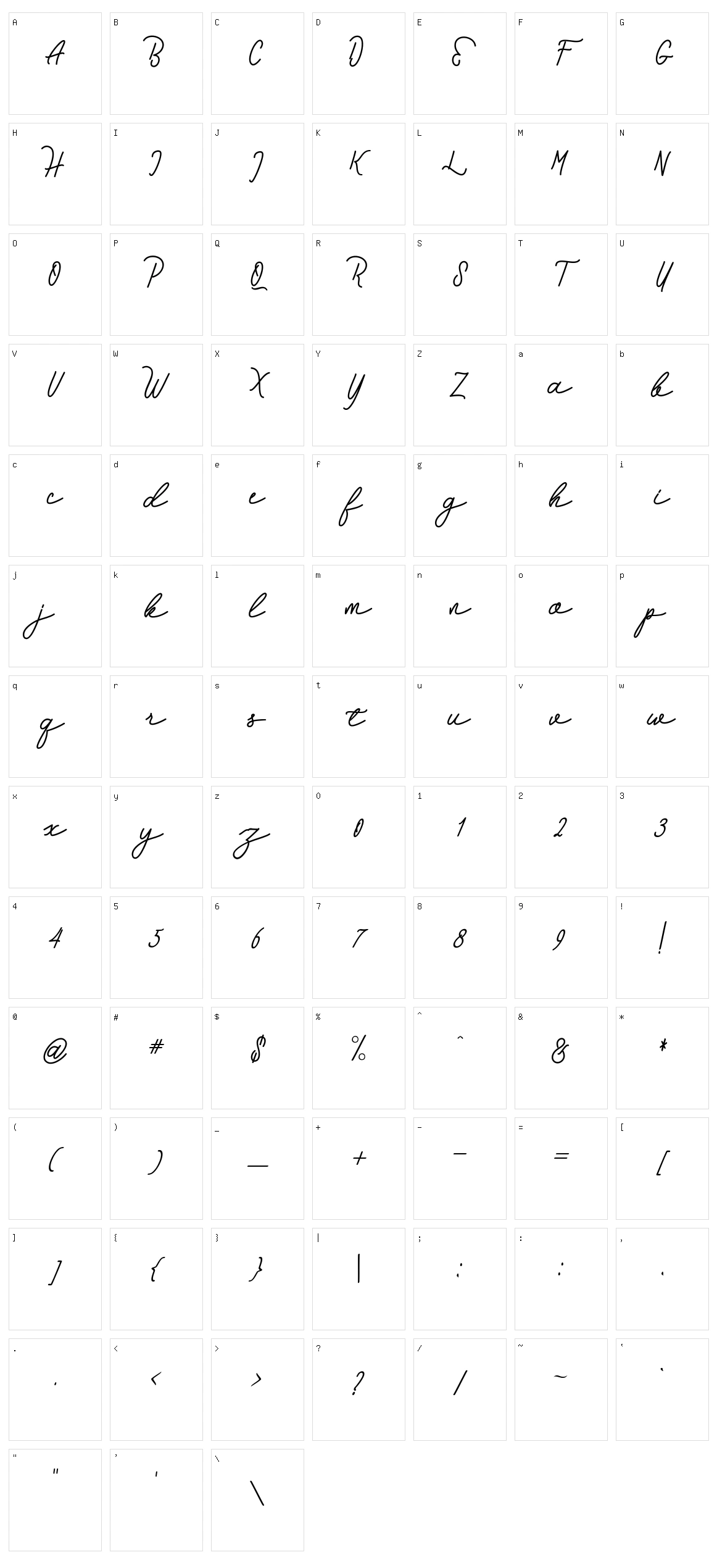 Hebrida Character Set