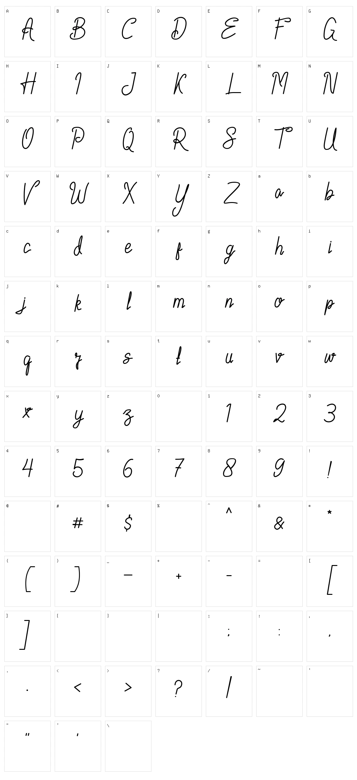 Heimeiry Character Set