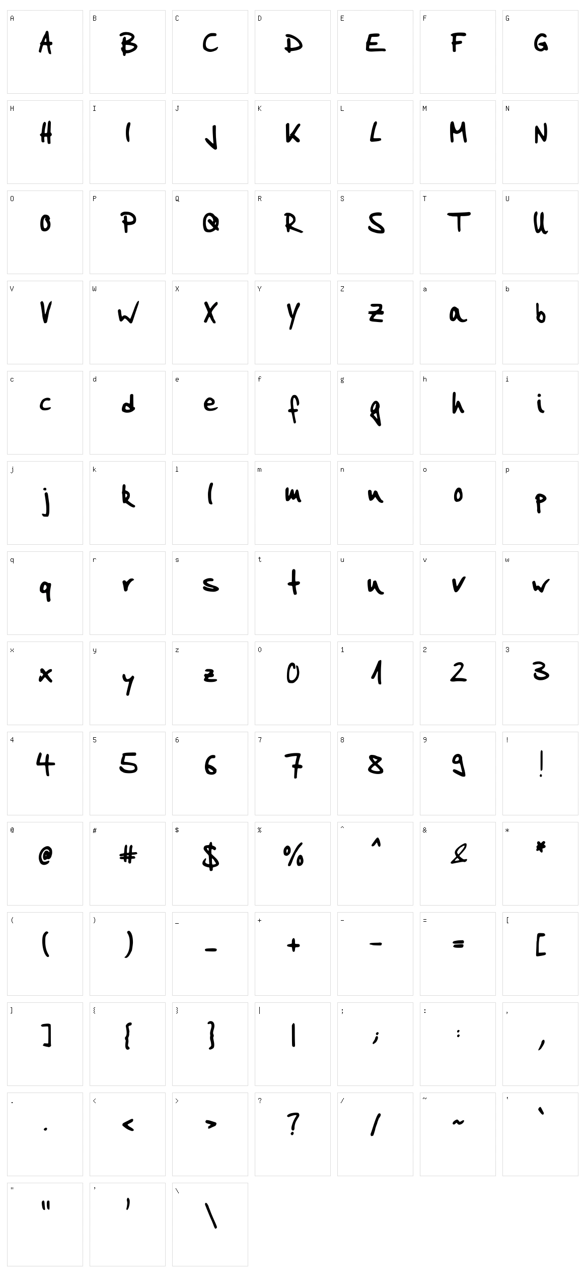 Heins ED3 Character Set
