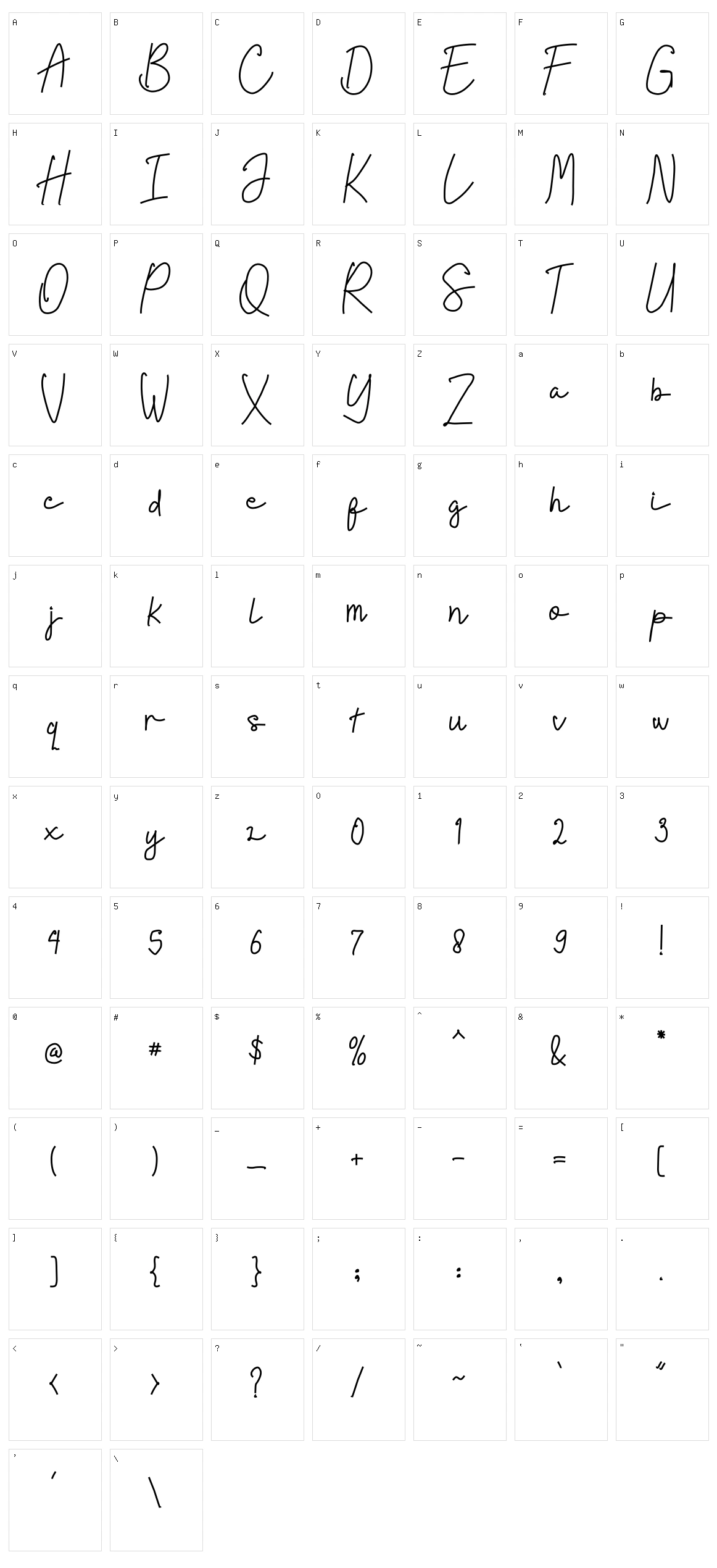 Helavionitta Character Set