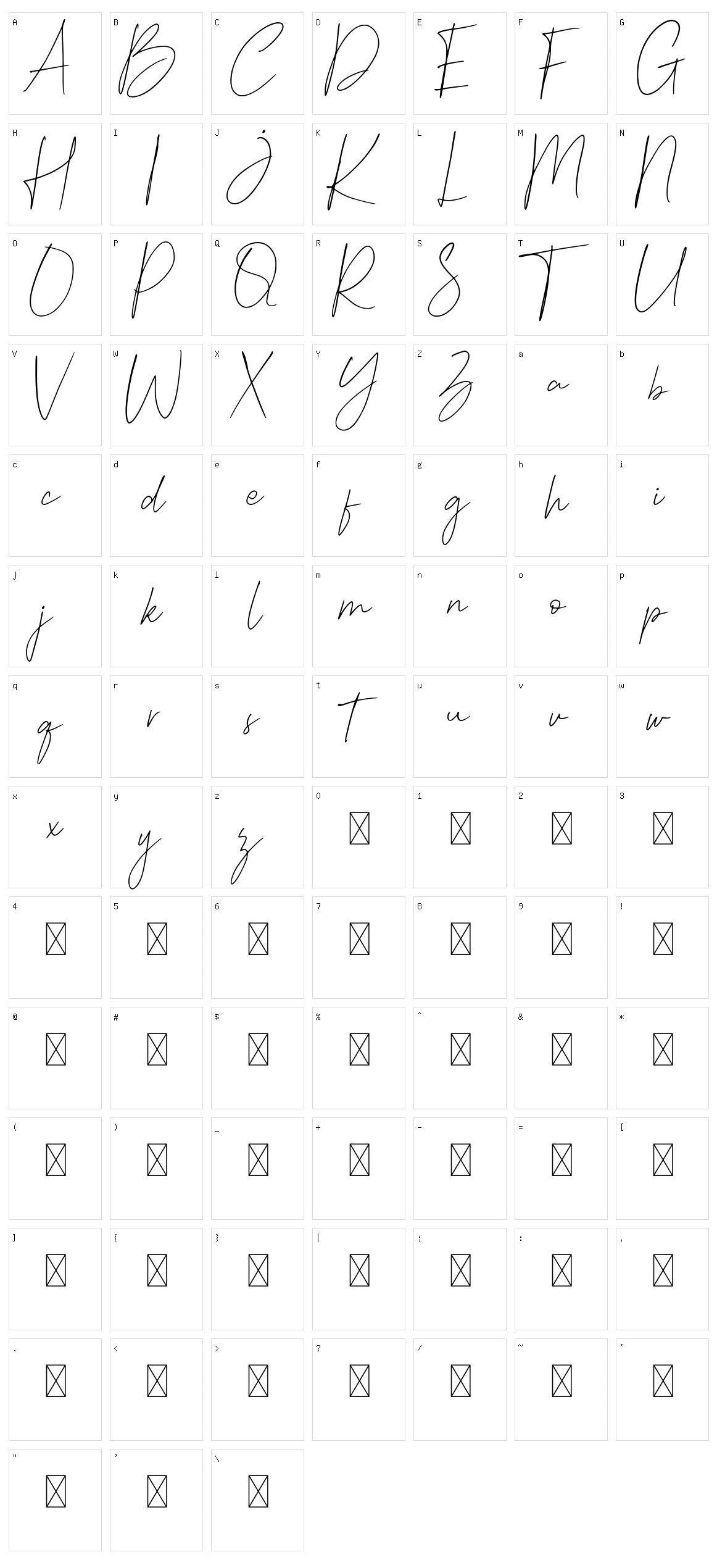 Heleny Character Set