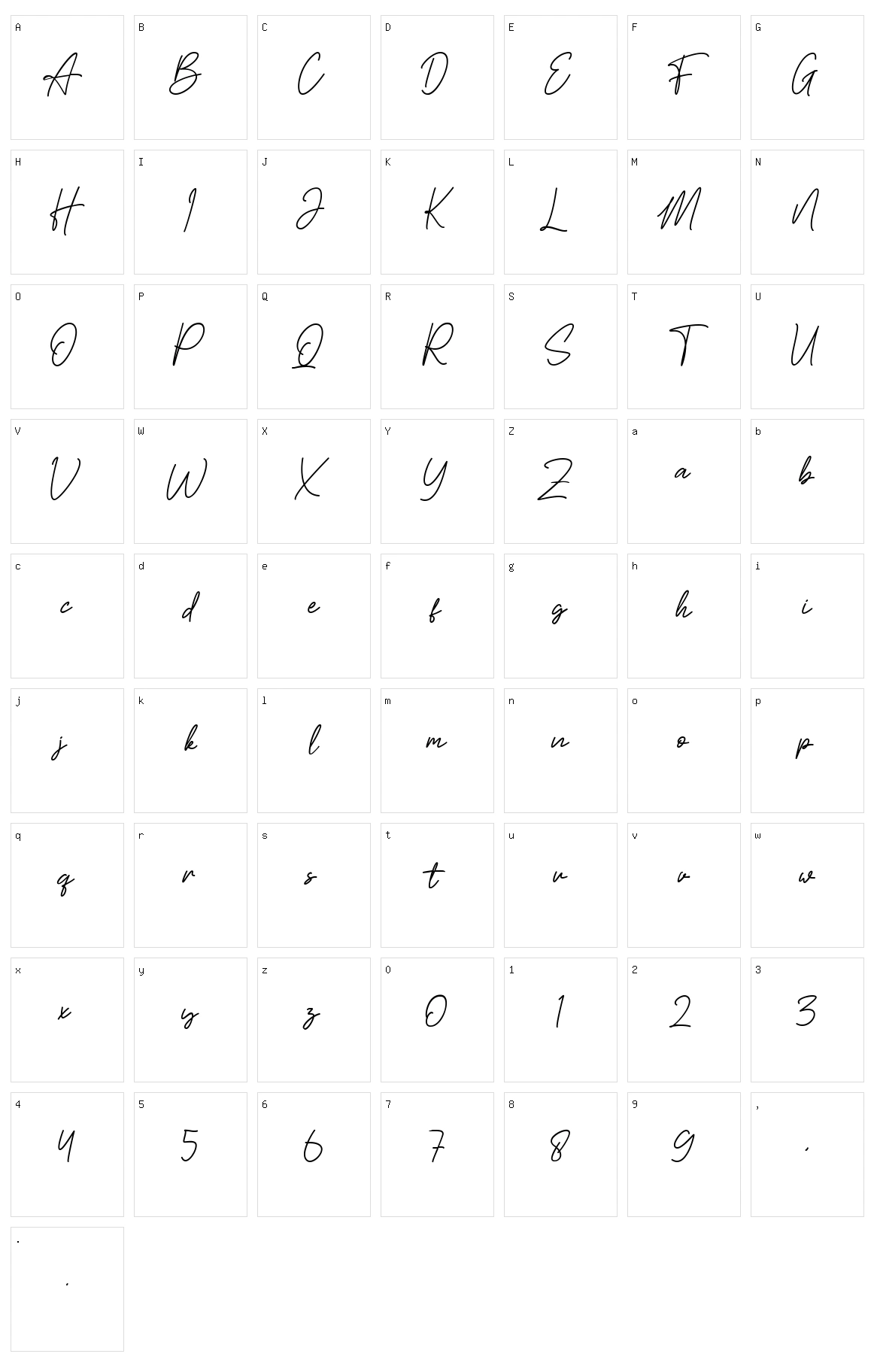 Helliya Signature Character Set