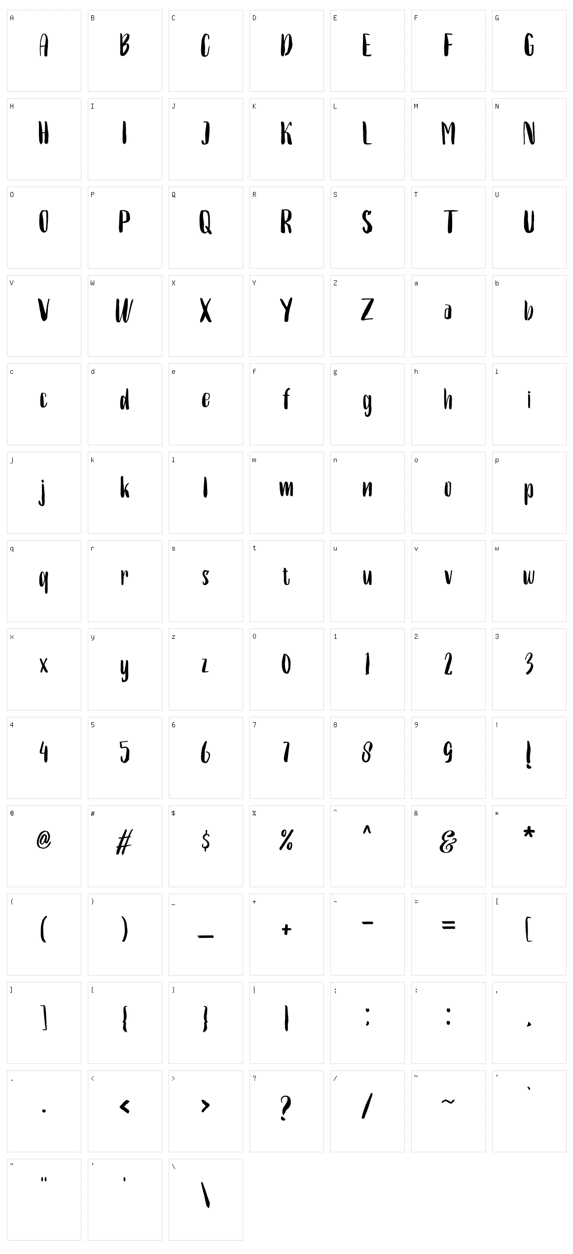 Hello Anissta Handwritten Character Set