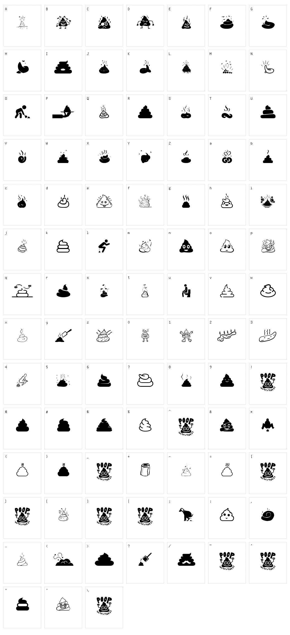 Poop Character Set