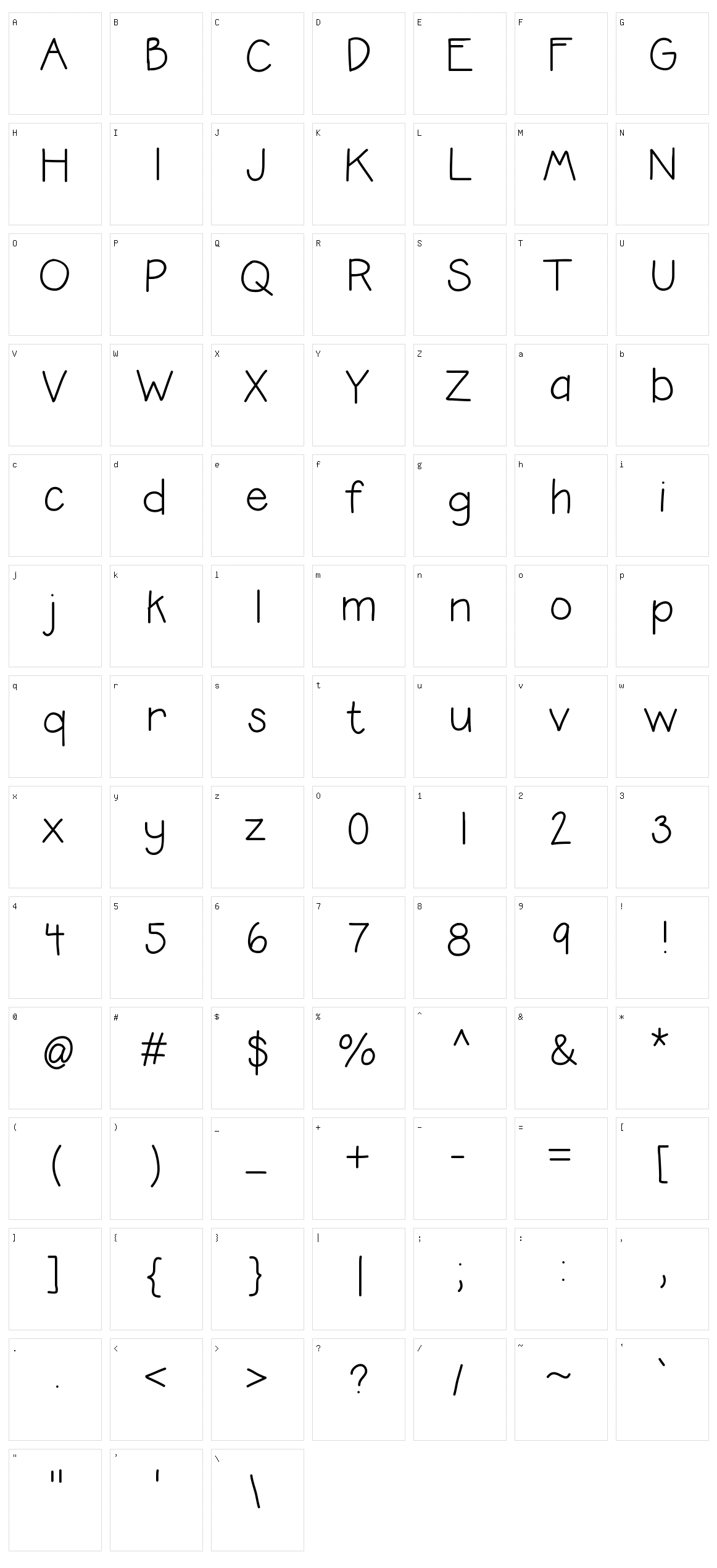 Hello Doodle Print Character Set