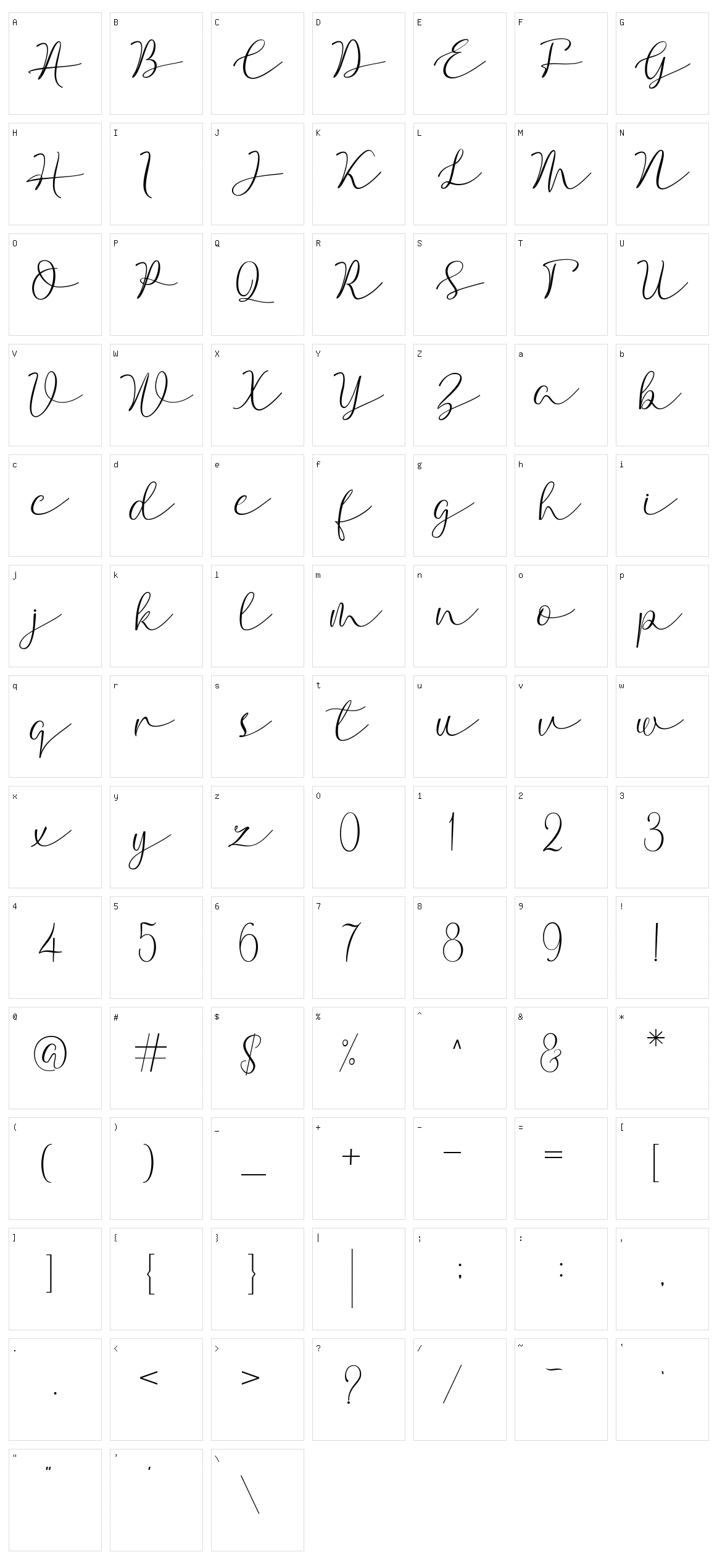 Hello Hanna Character Set