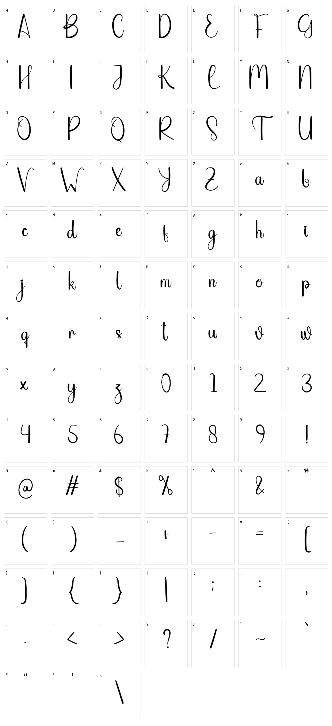 Hello Heart Character Set