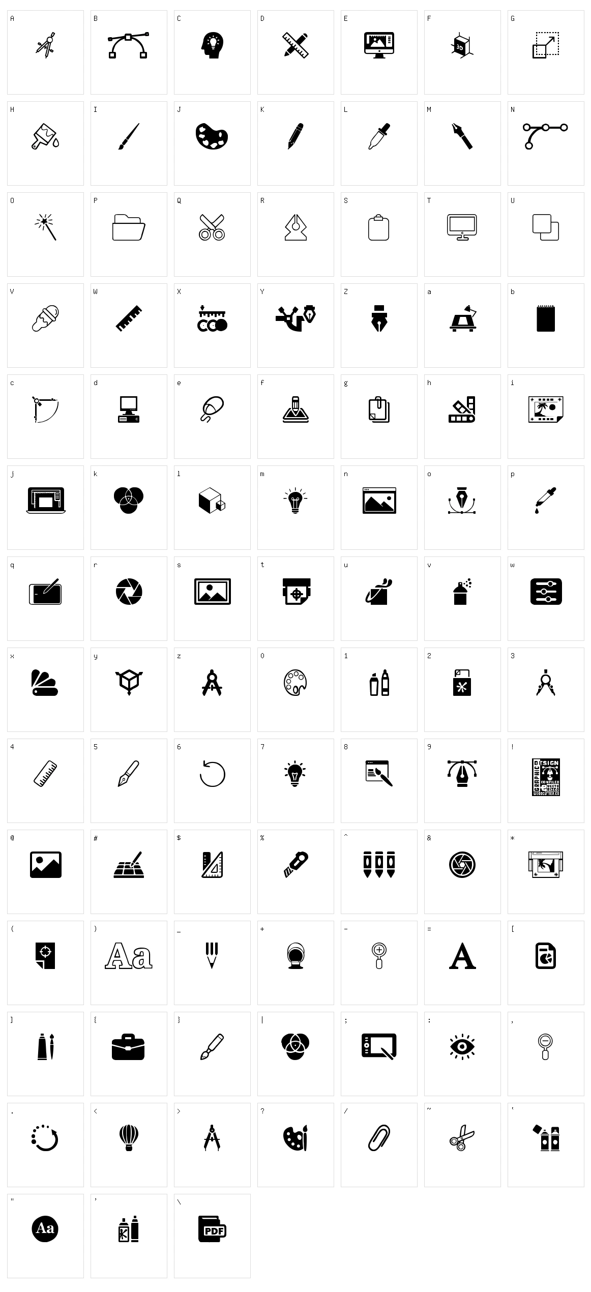 Graphic design Character Set