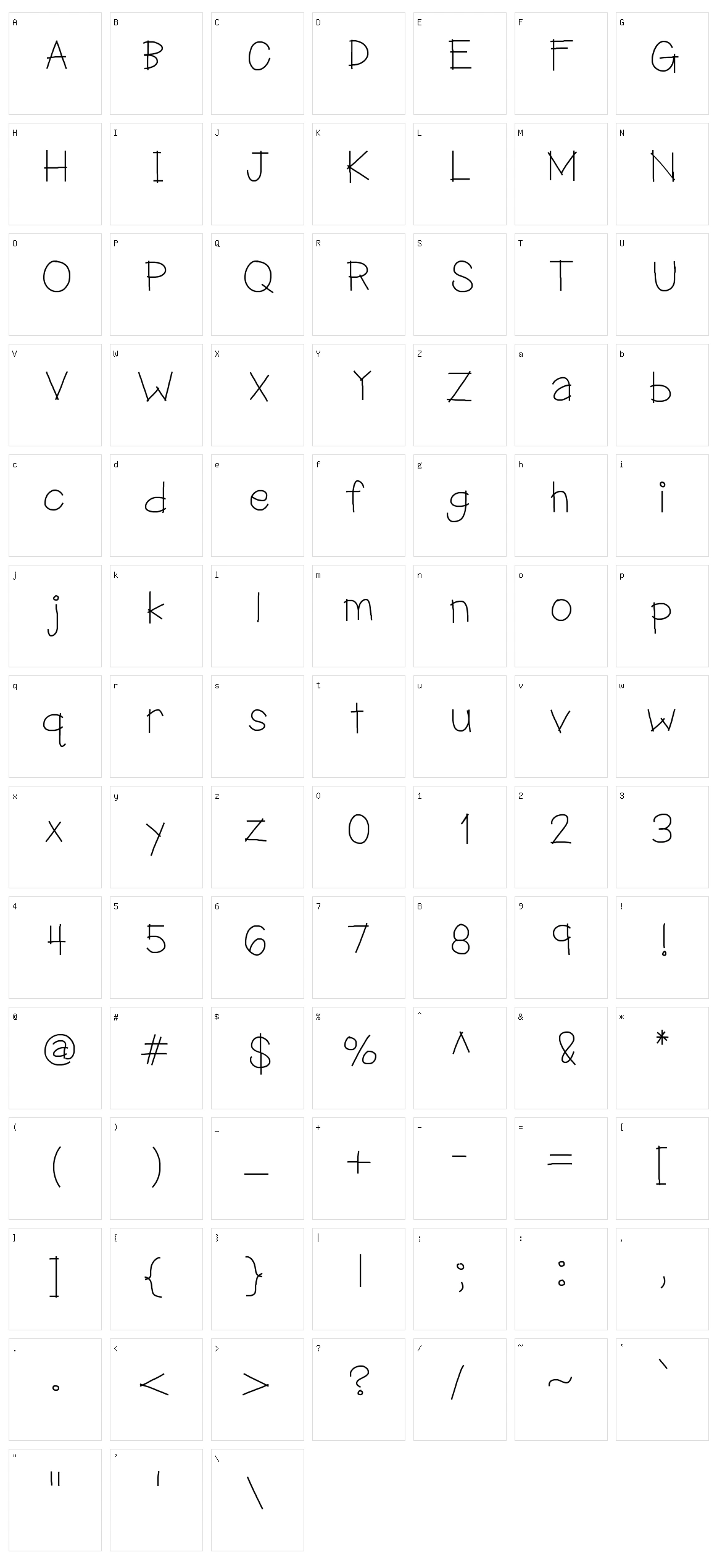 Hello Maddox Character Set