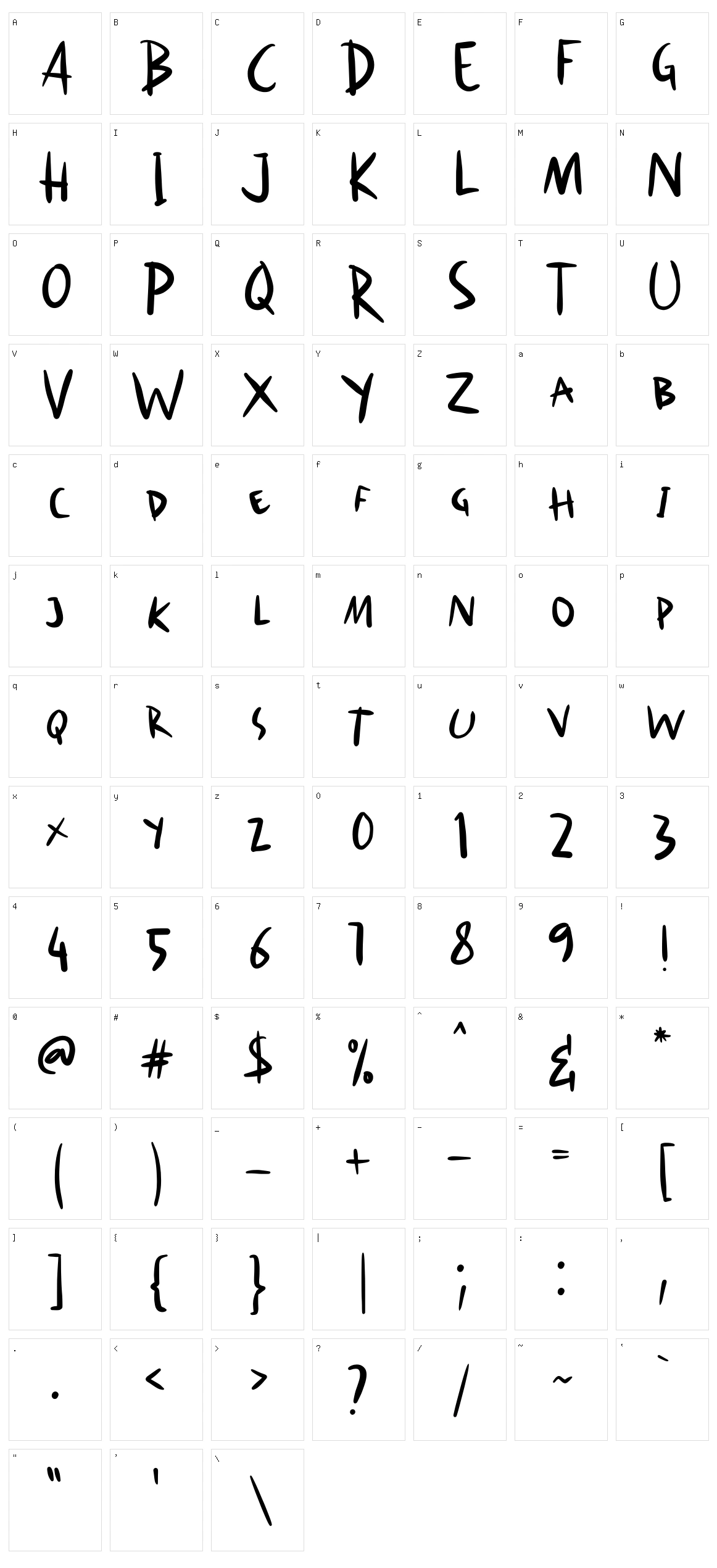 Hello Mister Character Set