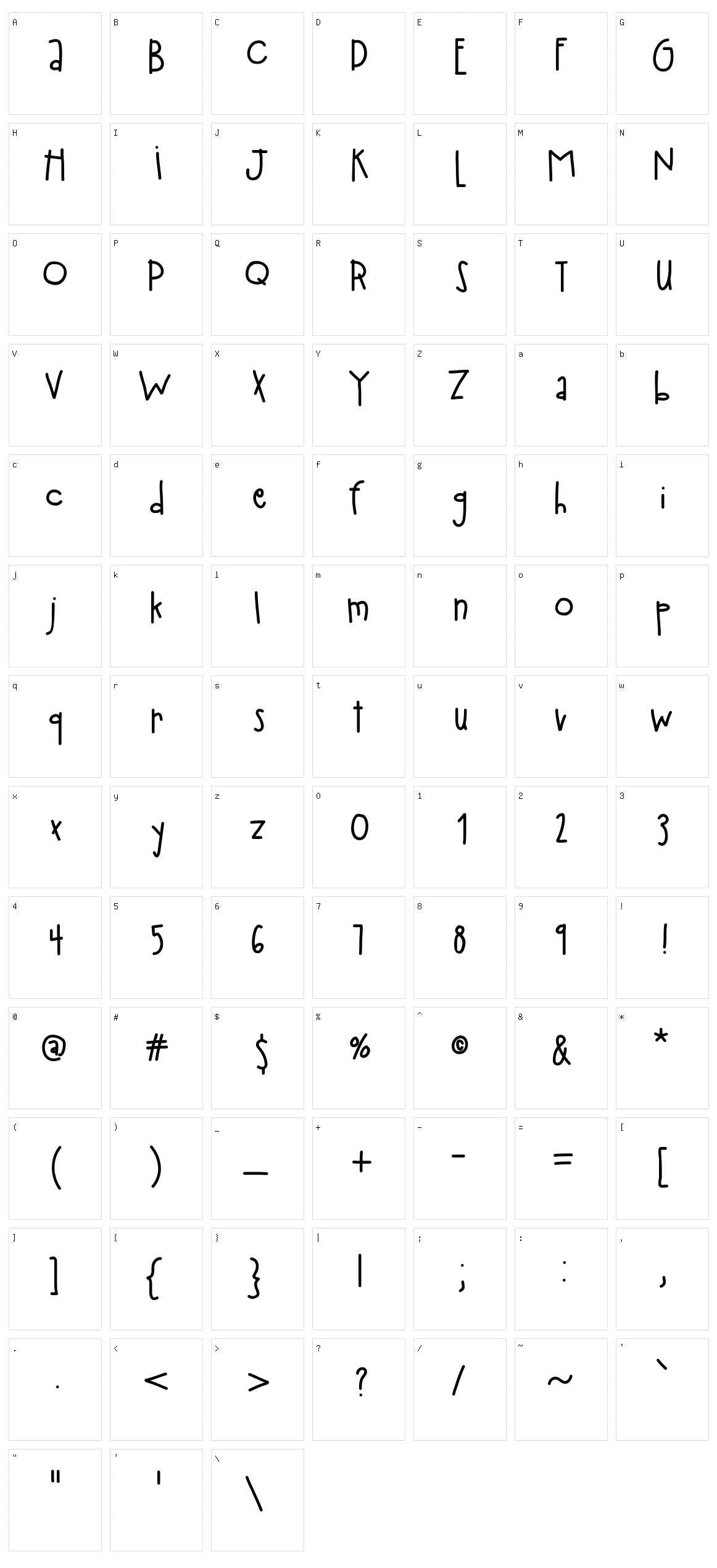 Hello Playground Character Set