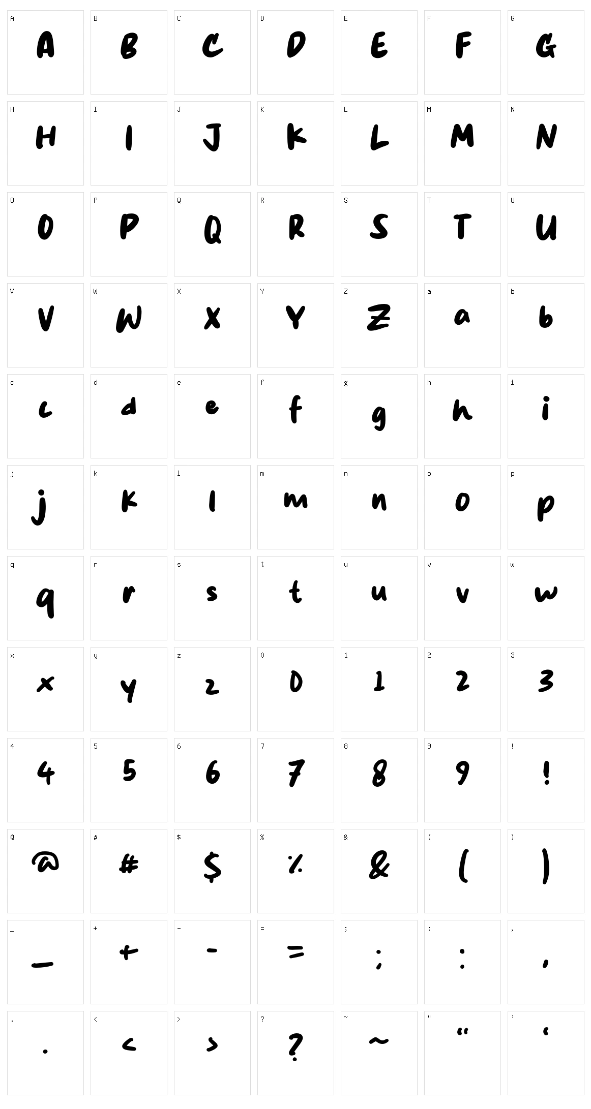 Hello Sweet Character Set