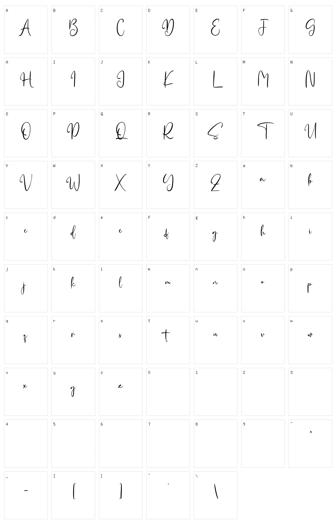 Hellostars Character Set