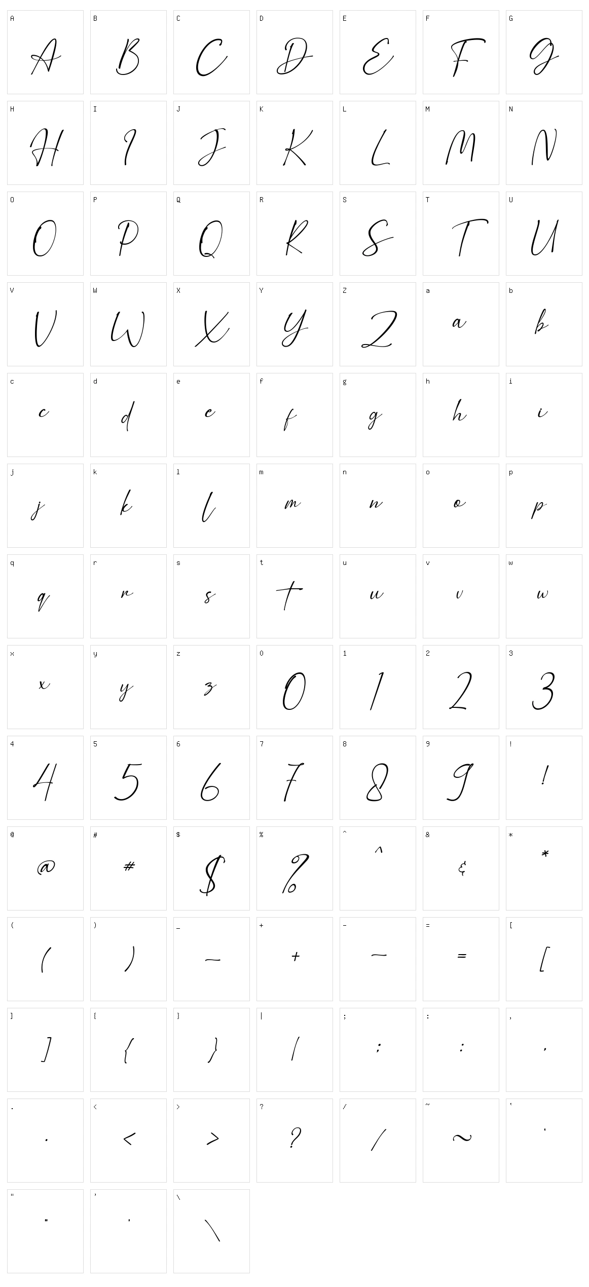 Hellstand Character Set