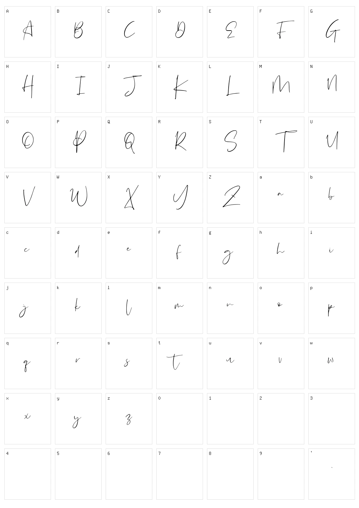 Helodia Character Set