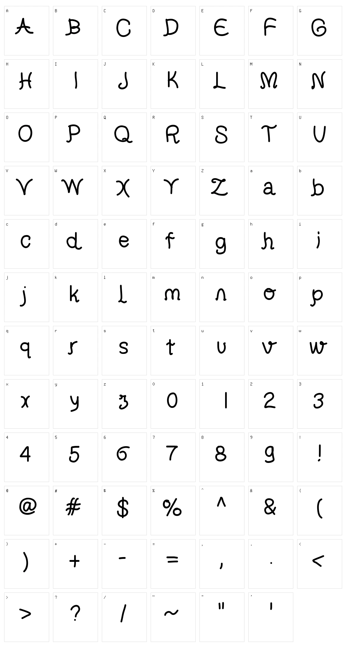 Helveti Character Set