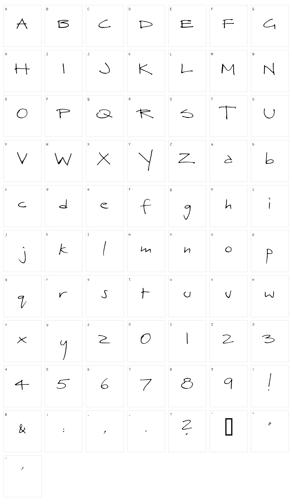 Herbert Character Set