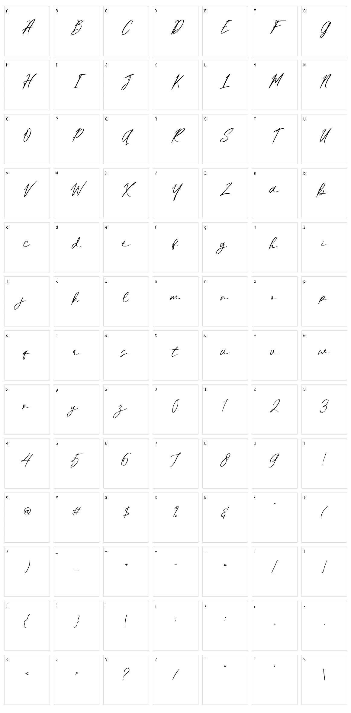 Herlianty Character Set