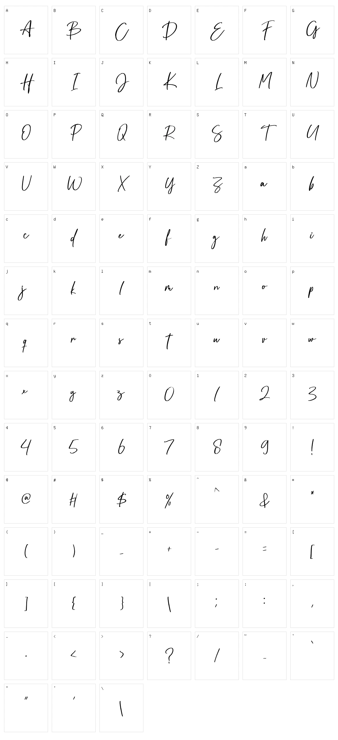 Herstond Character Set