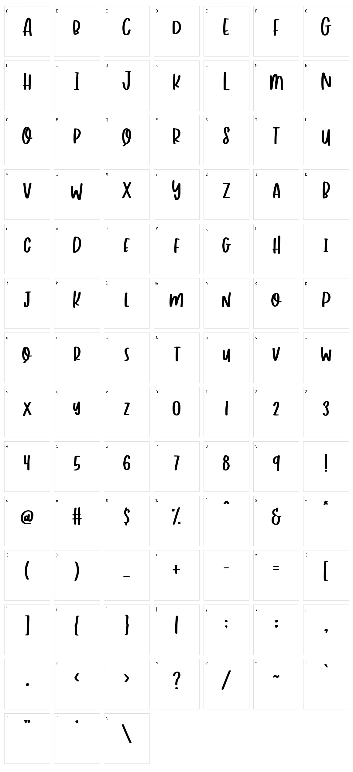 Hey Charlie Character Set
