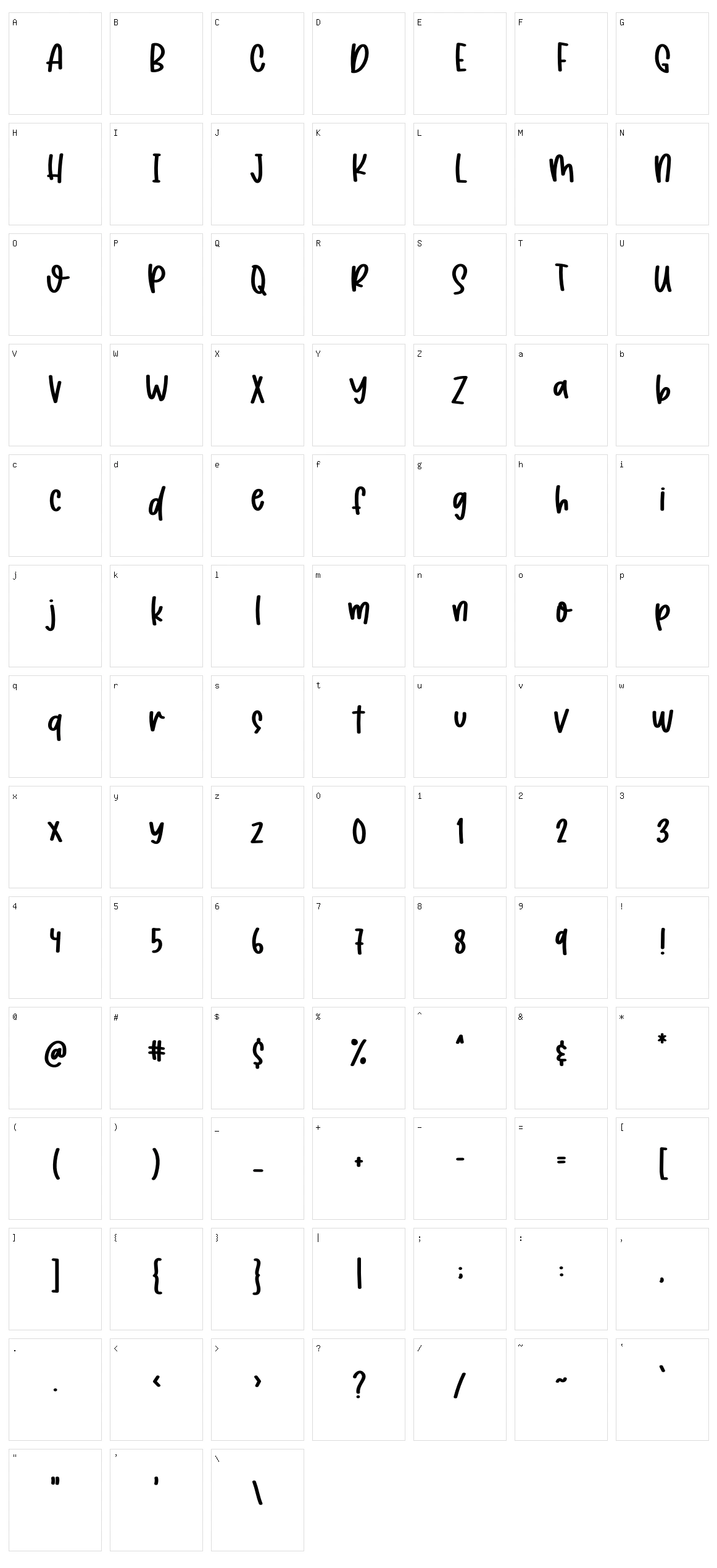 Hey Felix Character Set