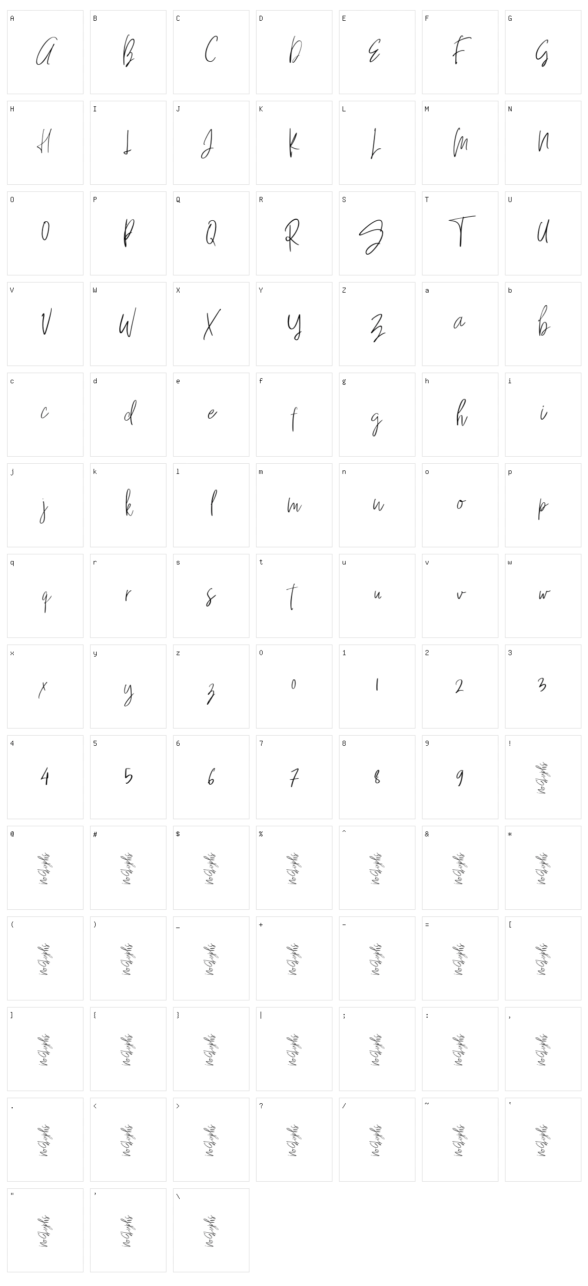 Hey Fonallia Character Set
