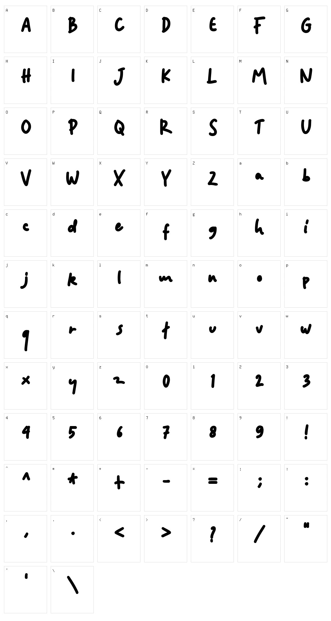 Hey Tiny Character Set
