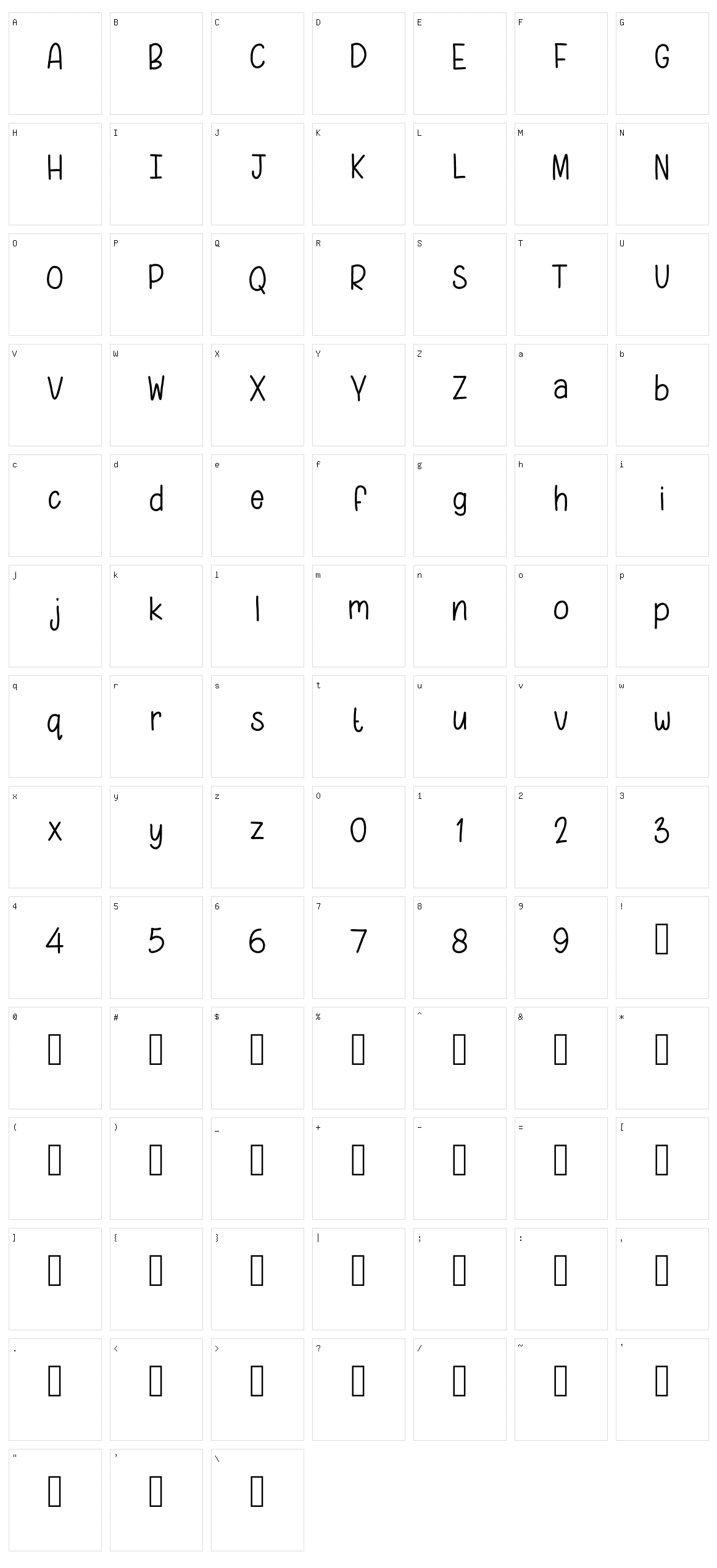 Heylie Character Set