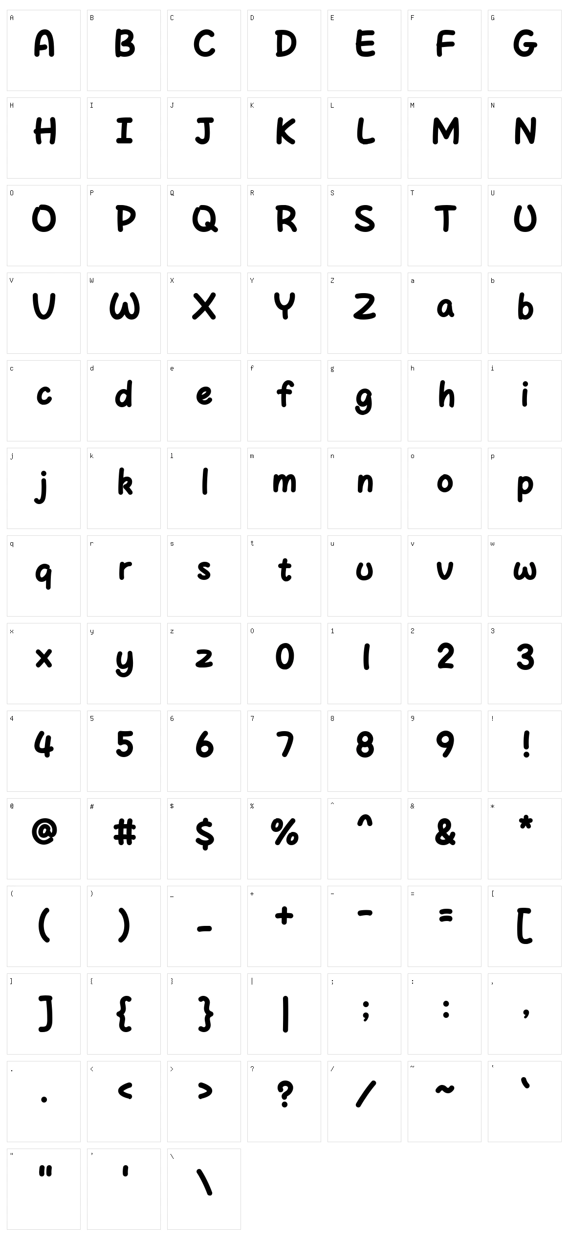 HF Puff Character Set