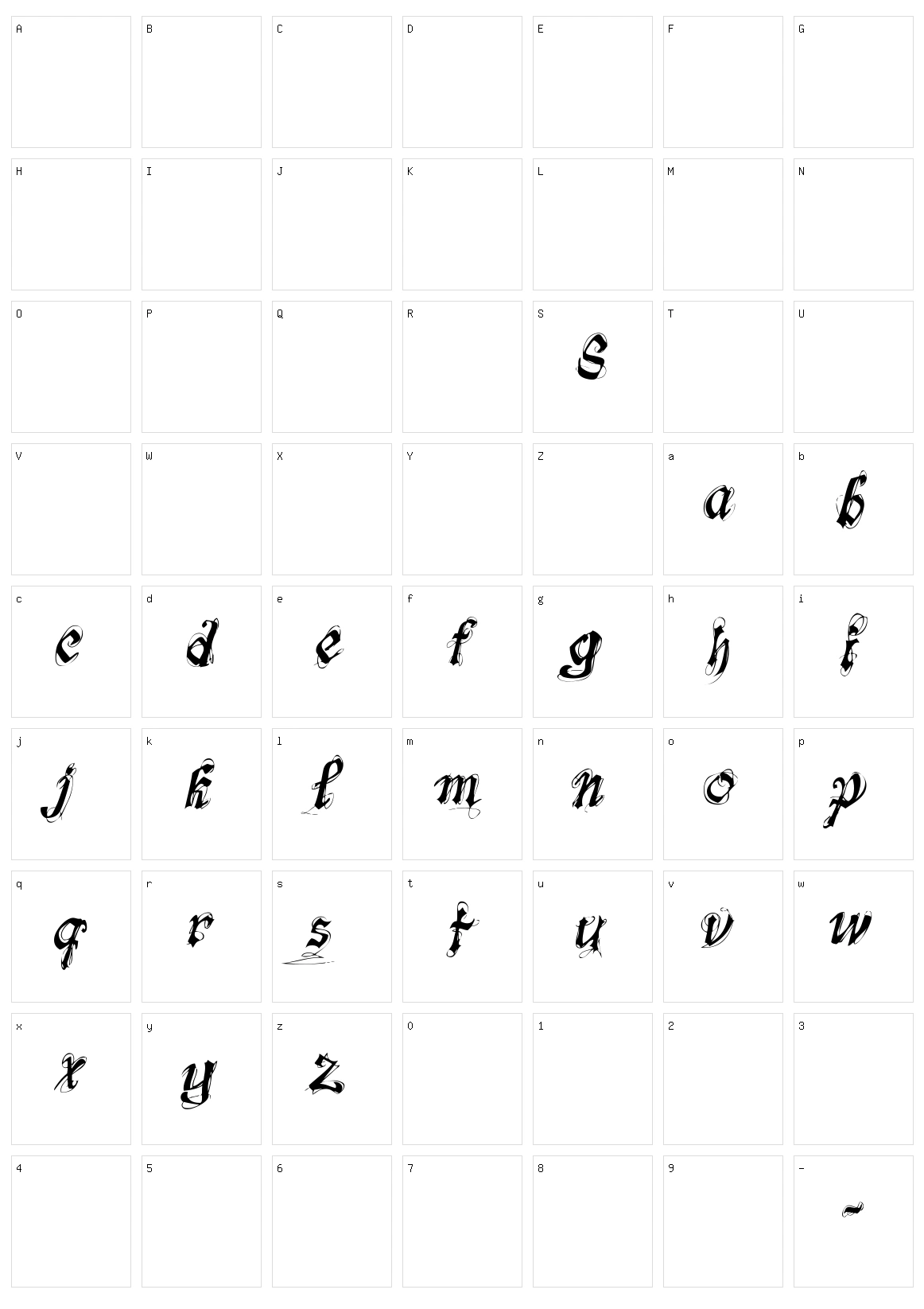 Fonts-Lab Symphony Character Set