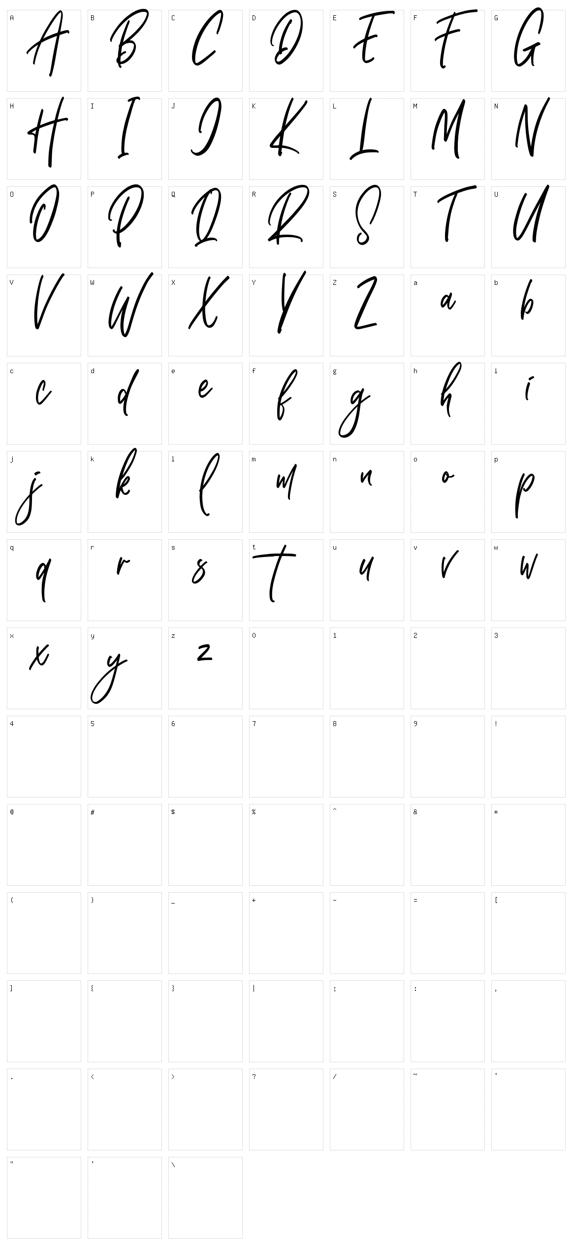 Higher Style Character Set