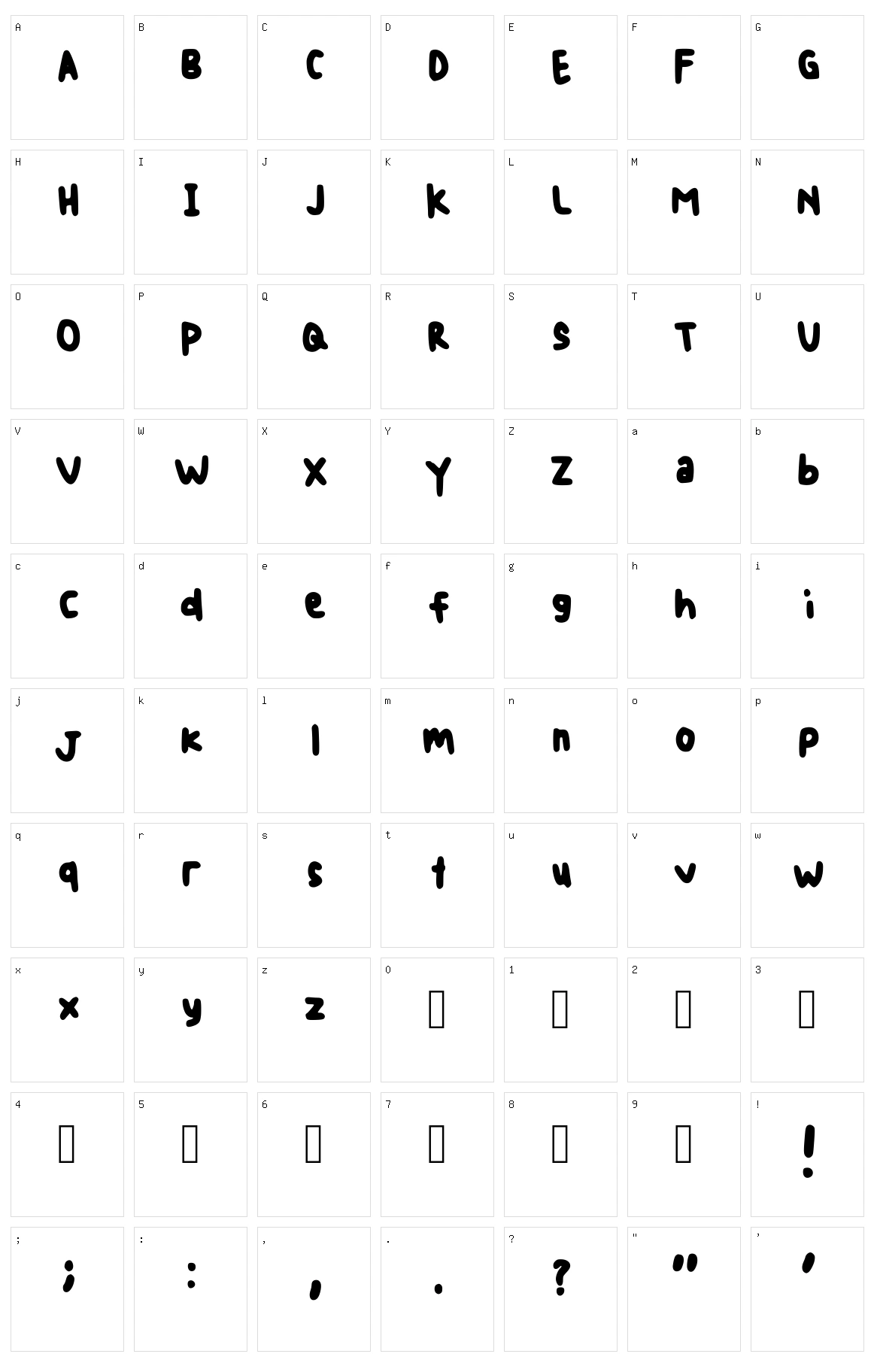 Hii Character Set