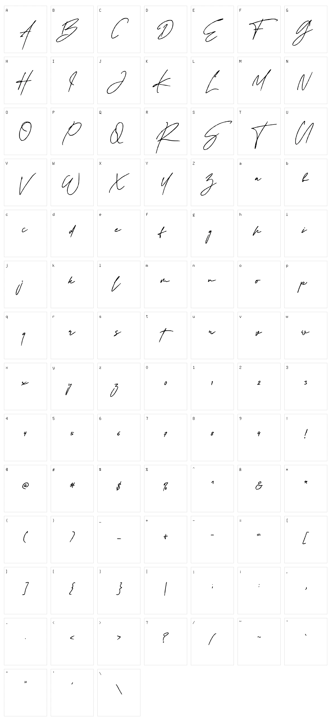Hillal Character Set