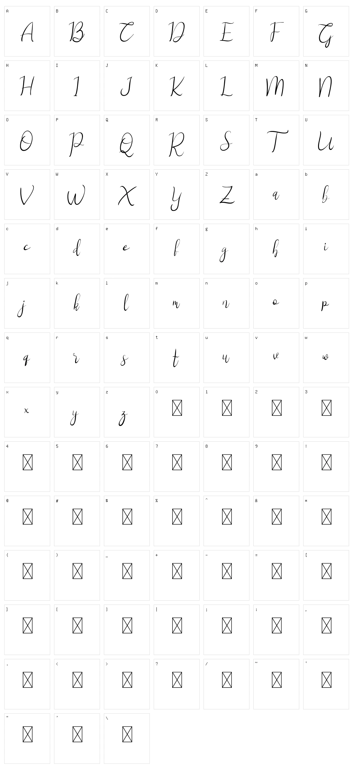 Hilliard Character Set