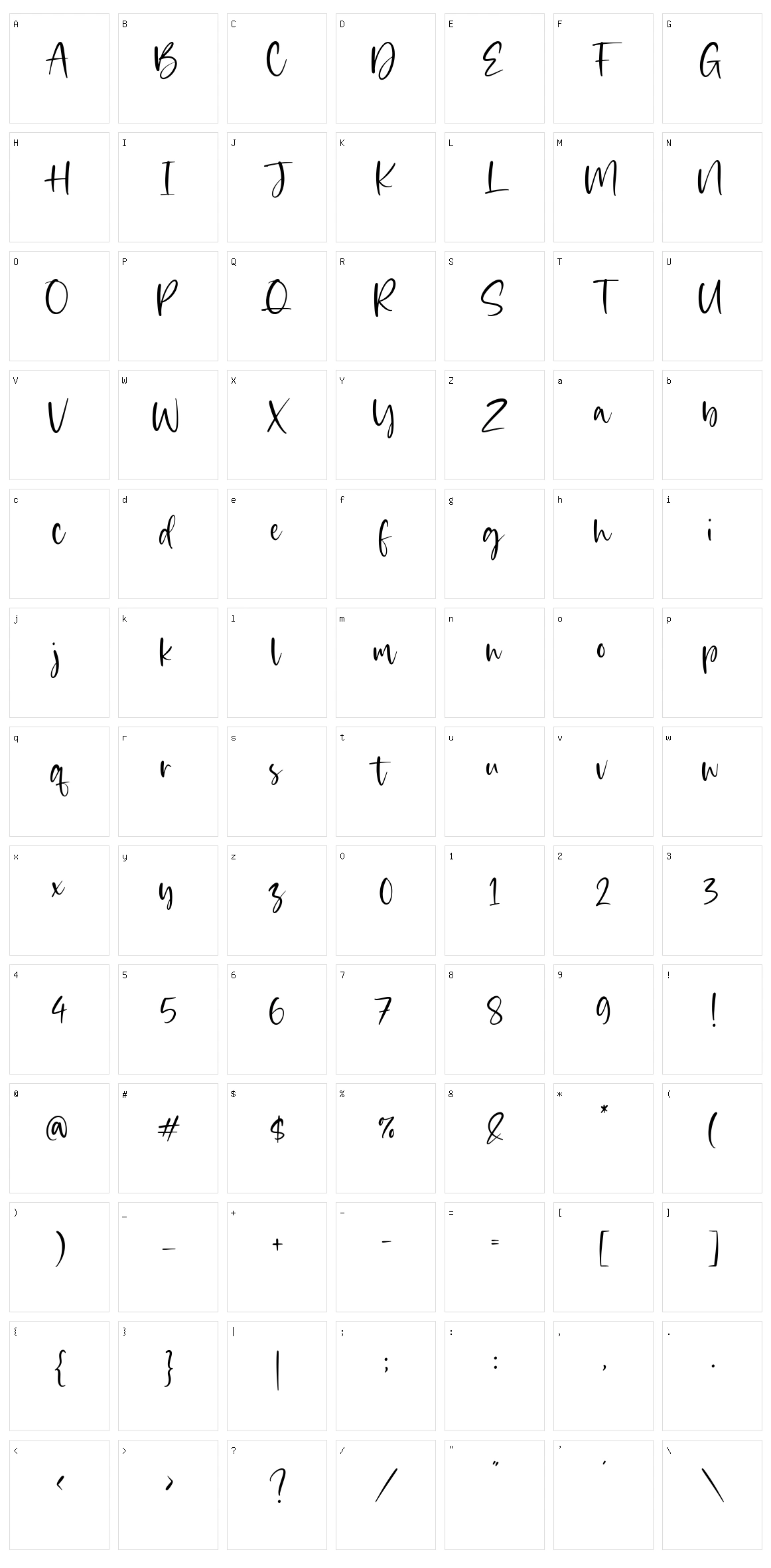 Hills Eatery Character Set