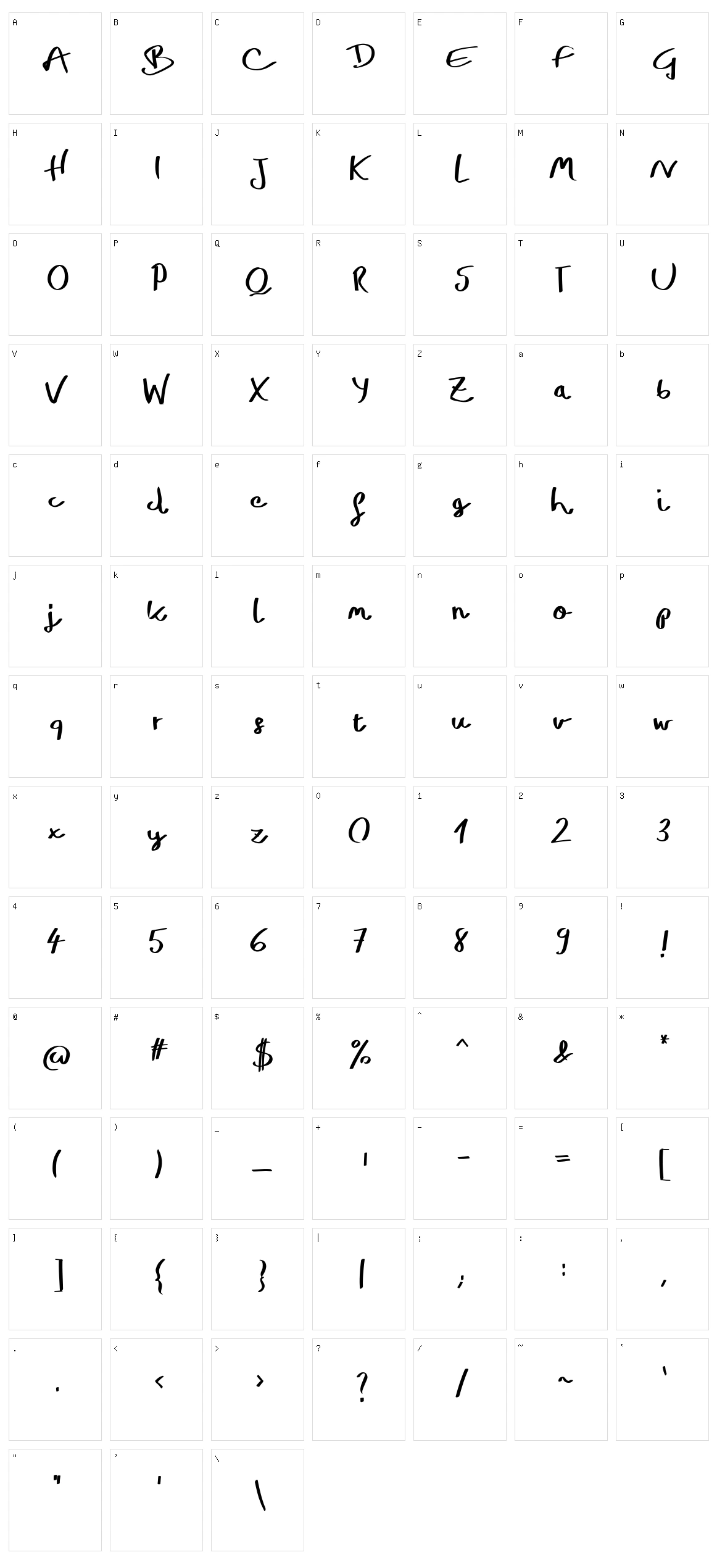 Hilton Character Set