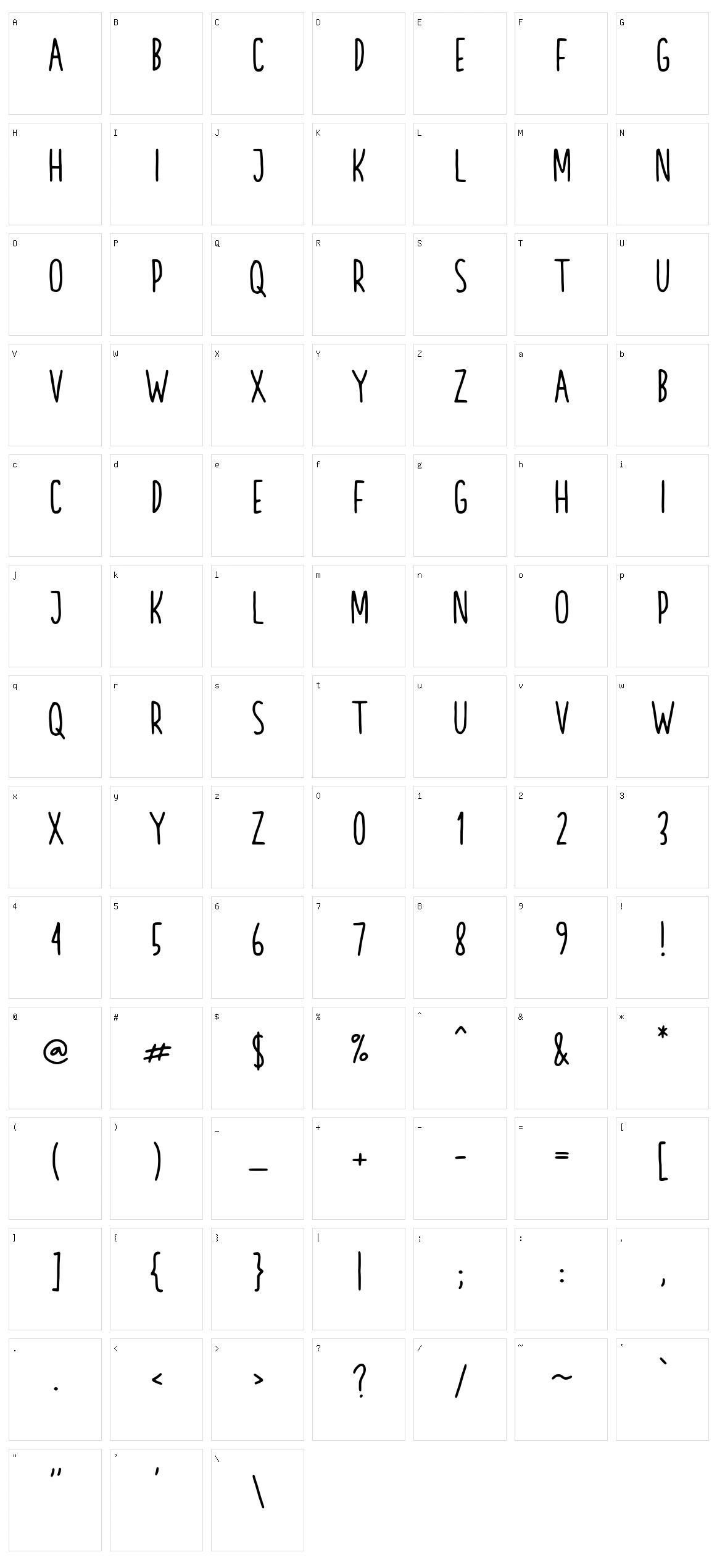 Hinami Character Set