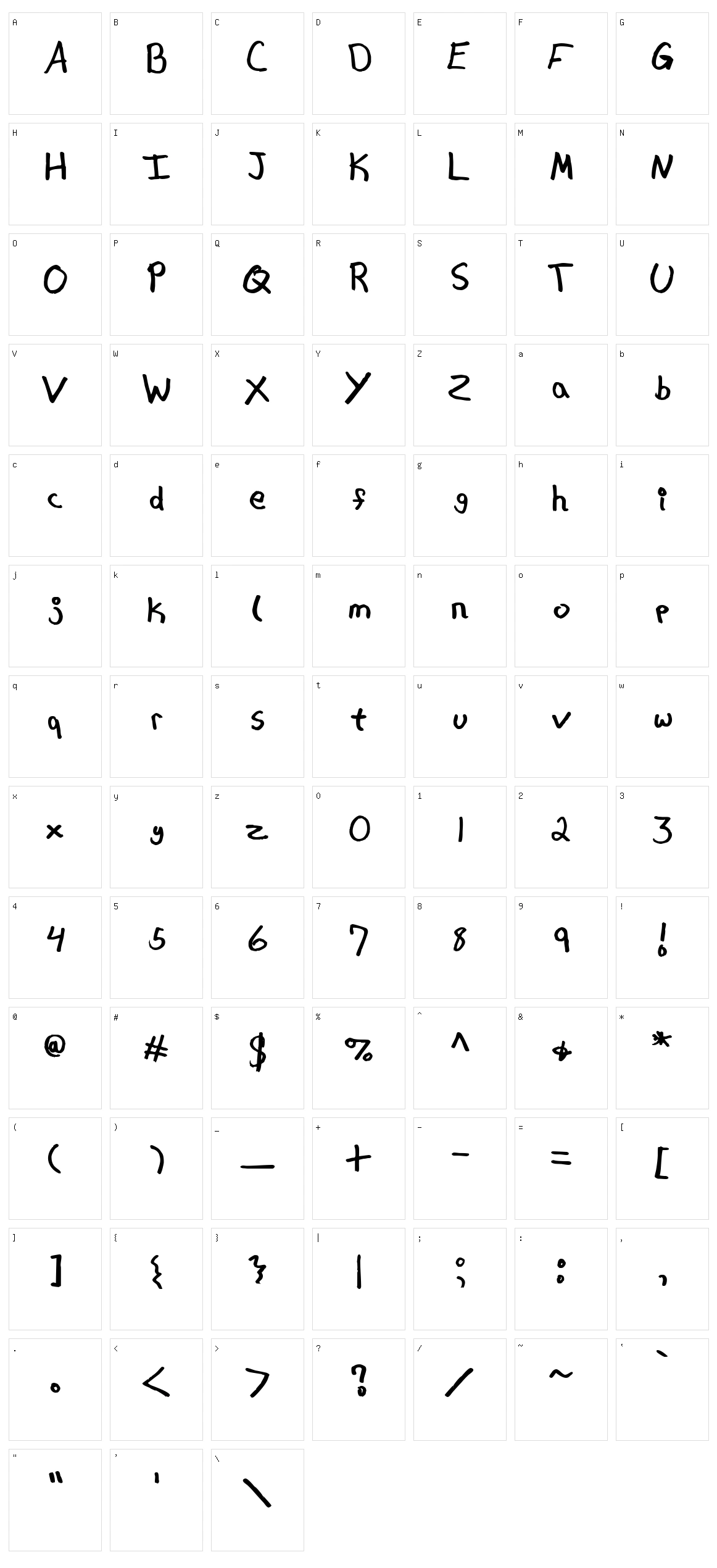 Hipchick Character Set
