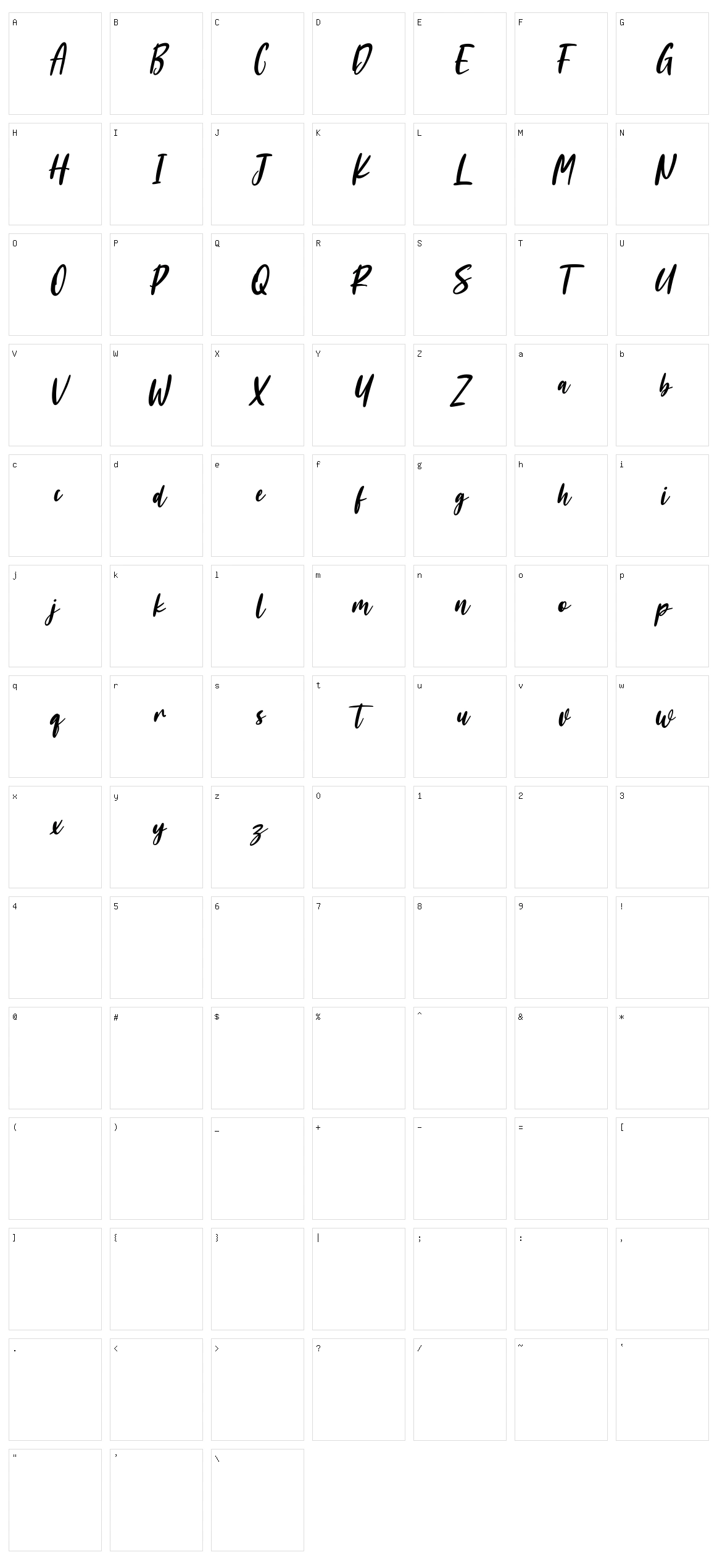Hittoshira Character Set