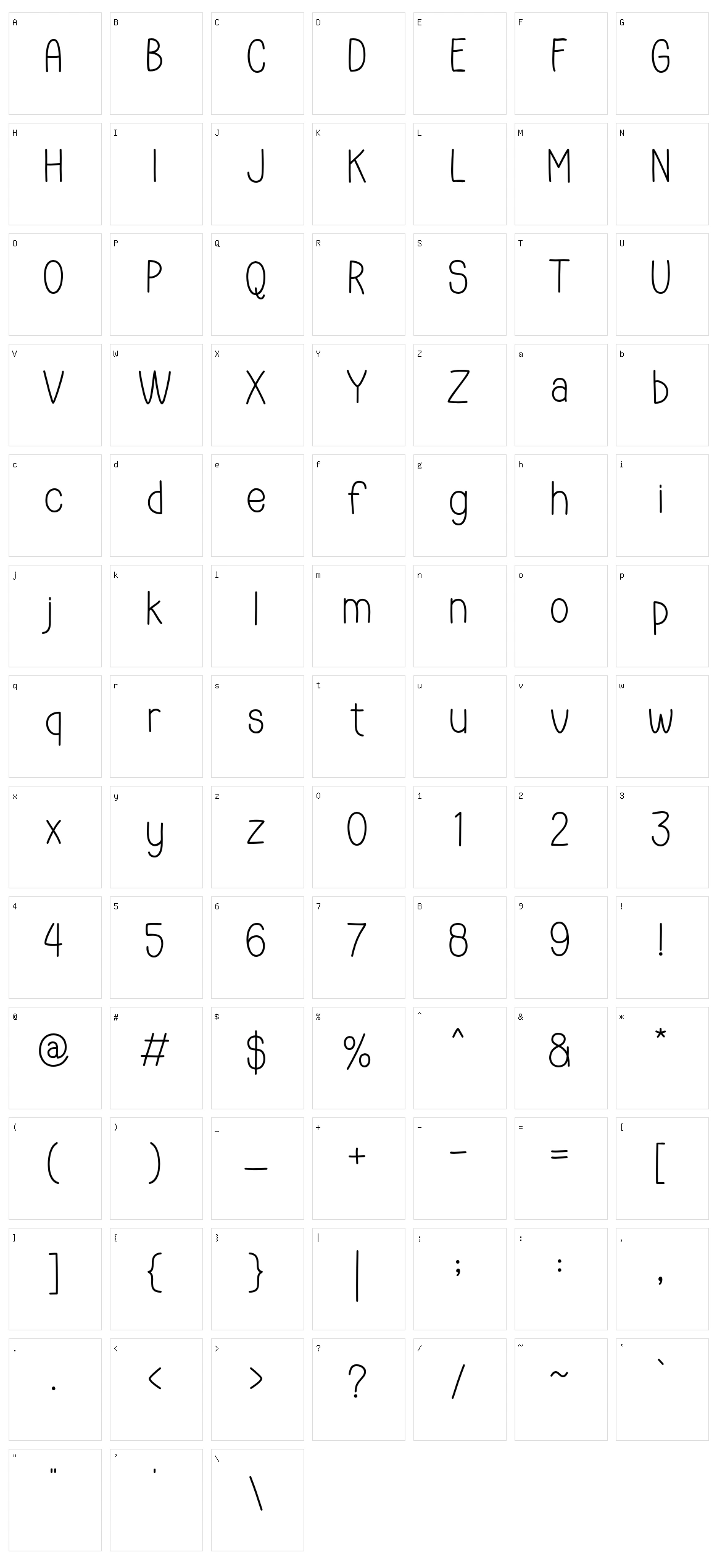 Hoam Character Set