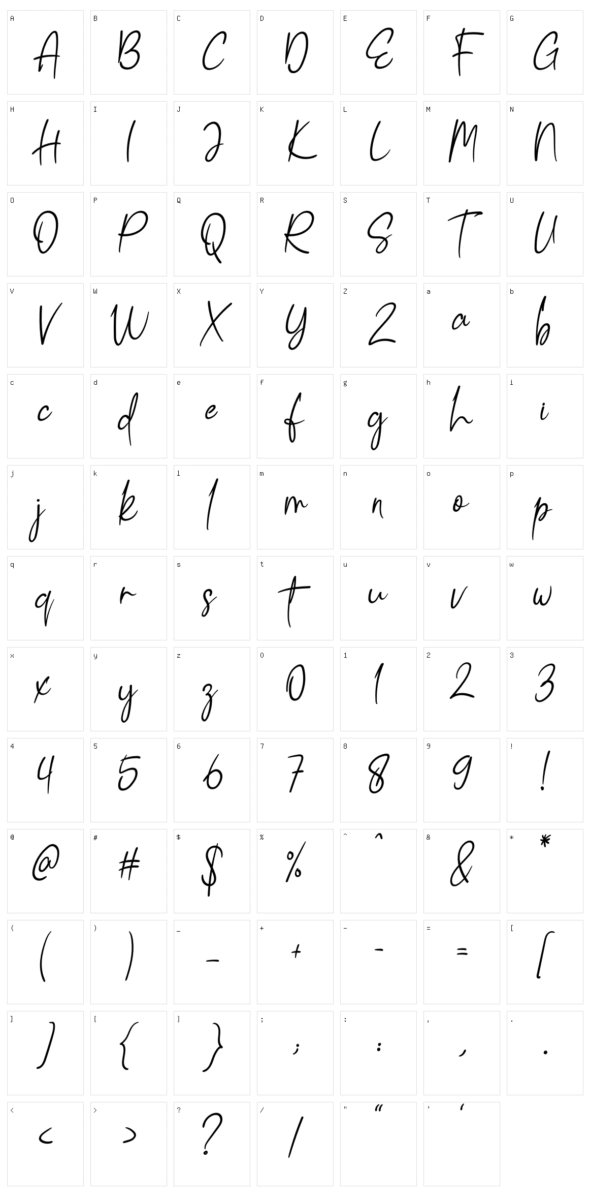Hollmtudio Character Set