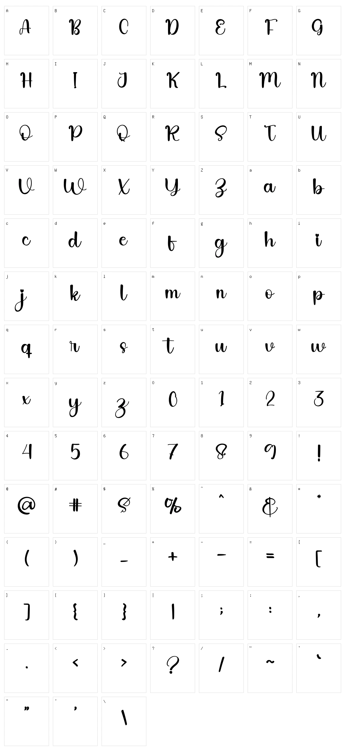 Homade Character Set