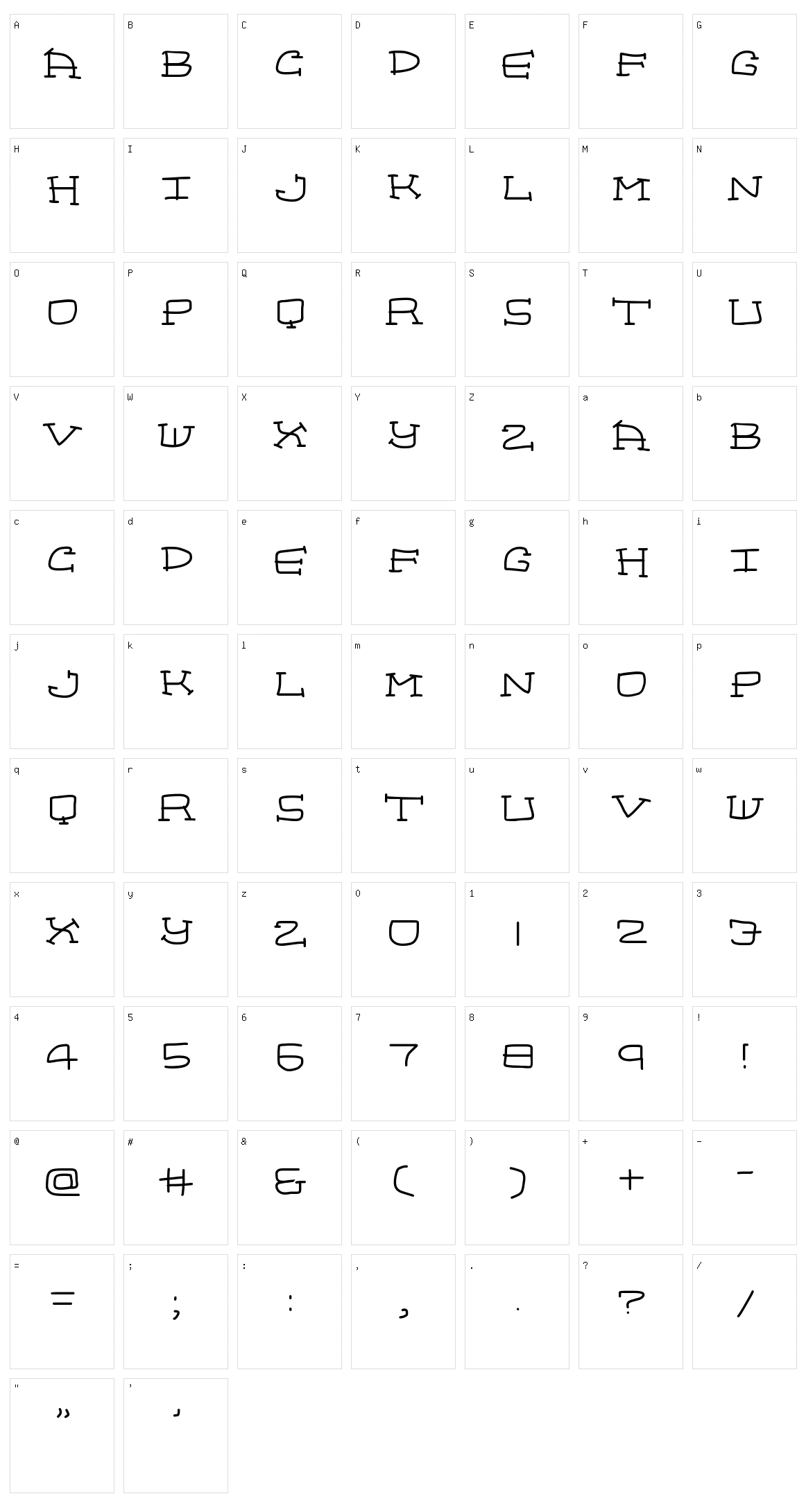 Homeboys Character Set